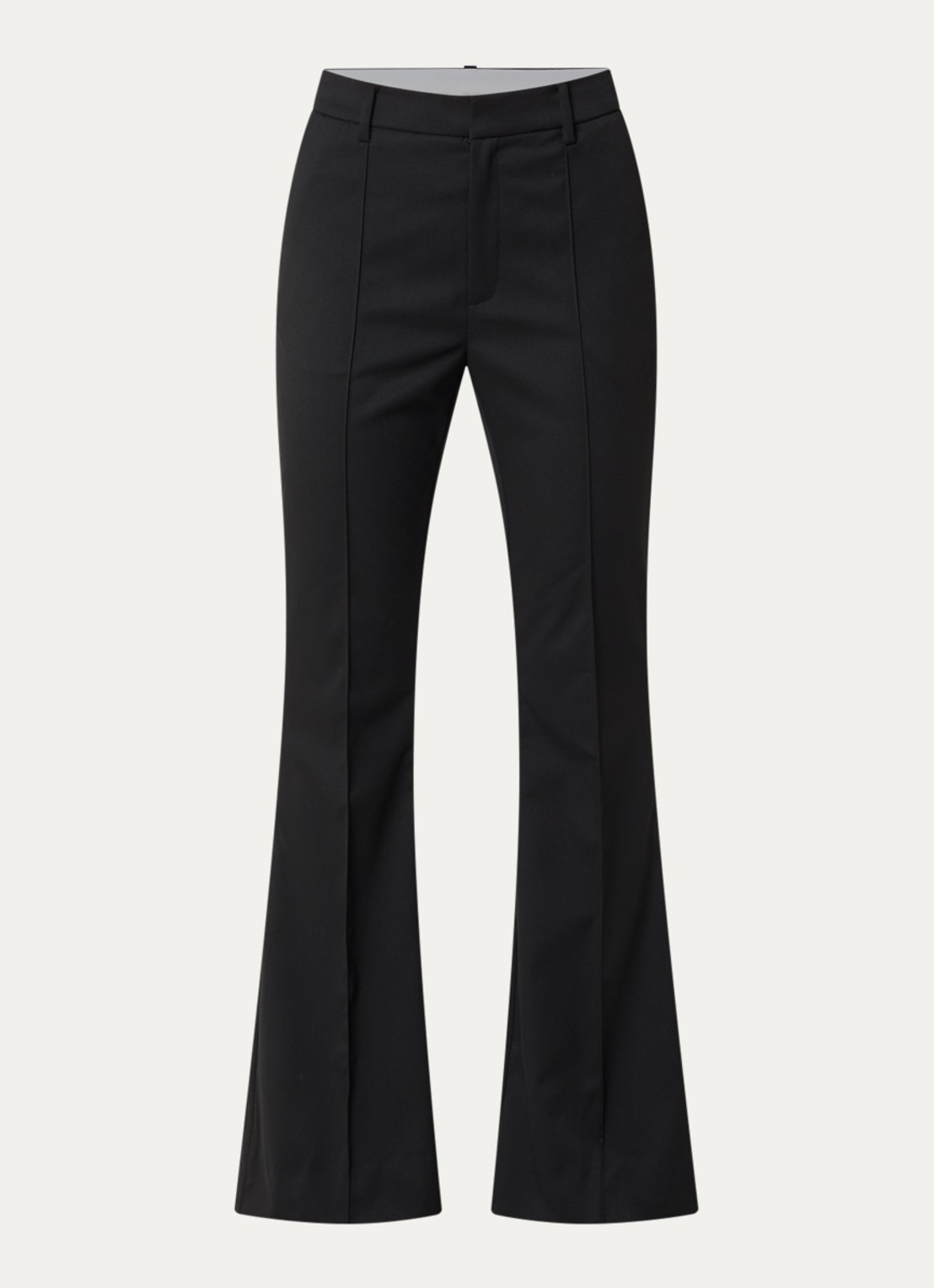 Gestuz GZlourina high waist flared fit pantalon - voorkant 3 zwart