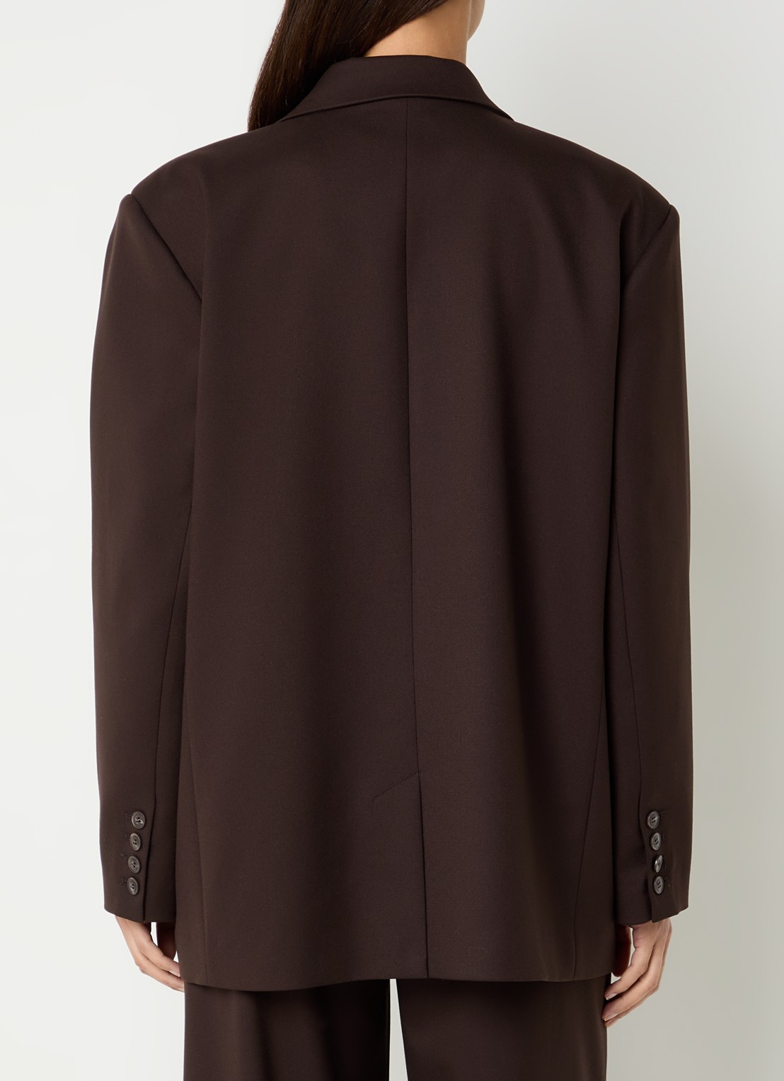 Gestuz Paula blazer met klepzakken - achterkant 4 donkerbruin
