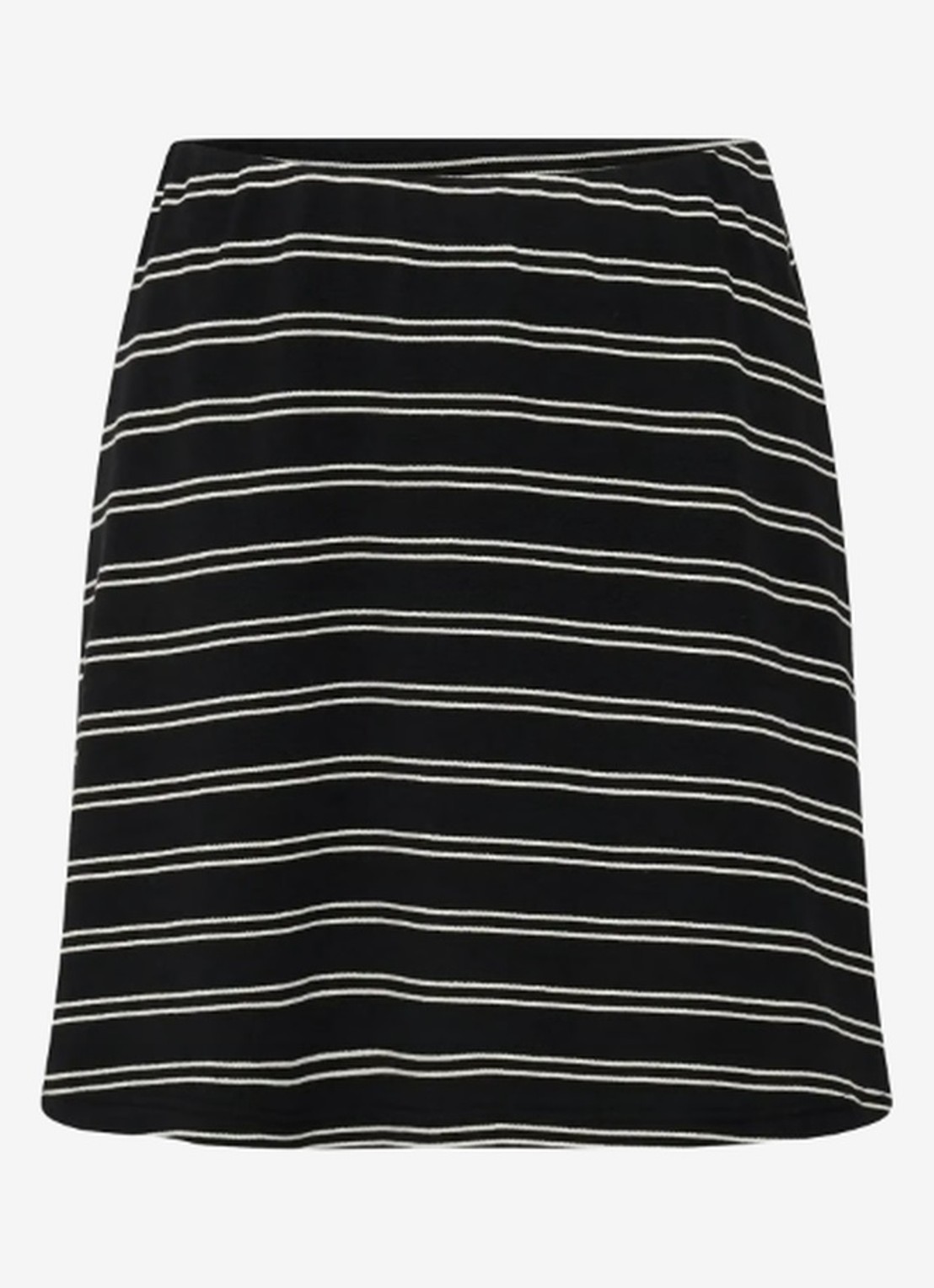 Gestuz Pilova mini rok met streepprint - voorkant zwart