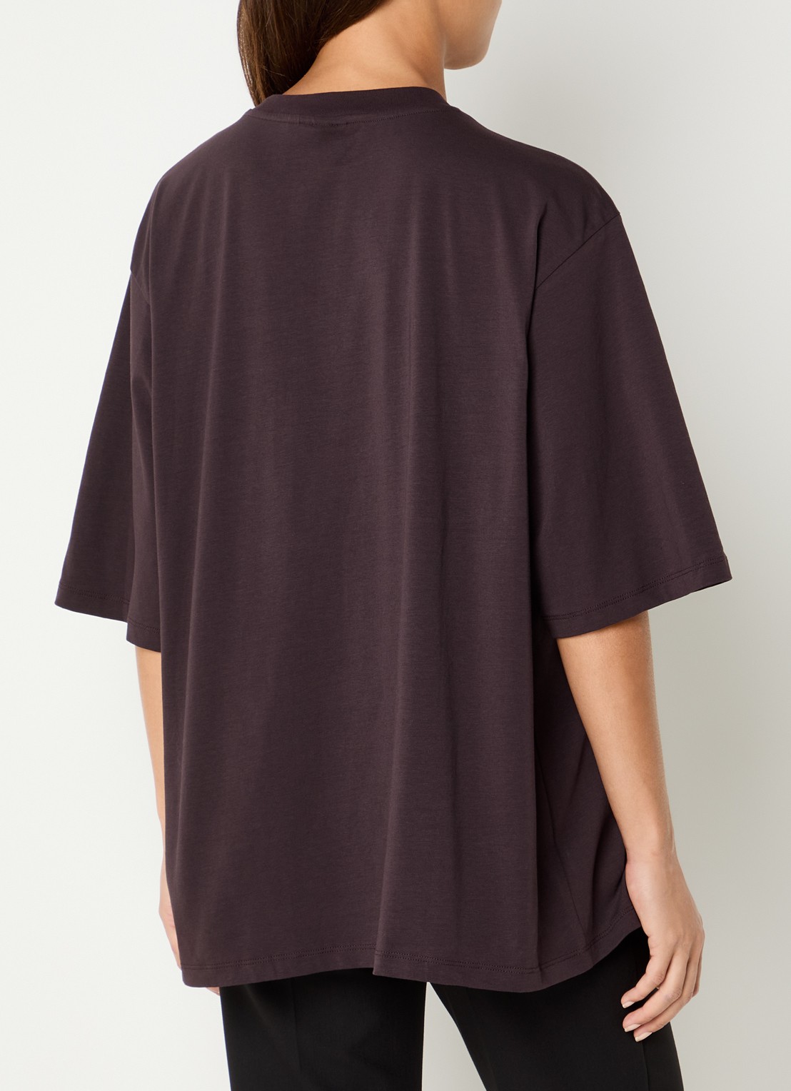 Gestuz T-shirt met ronde hals - achterkant 4 aubergine