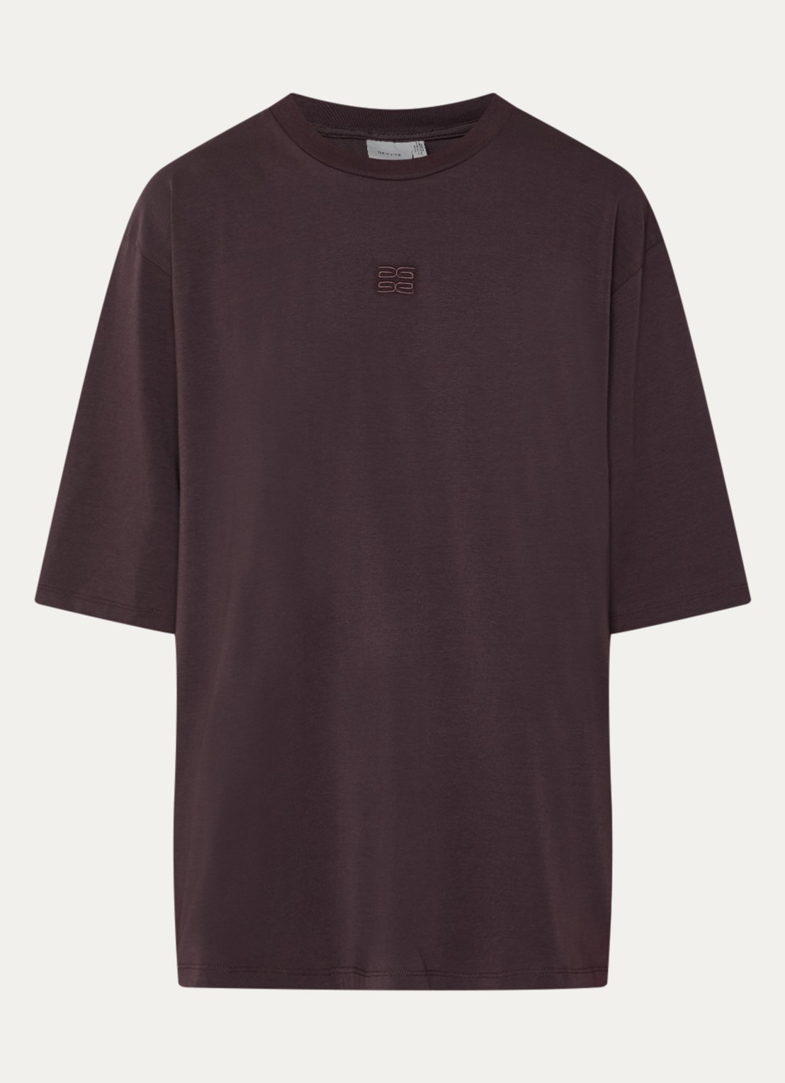 Gestuz T-shirt met ronde hals - voorkant aubergine