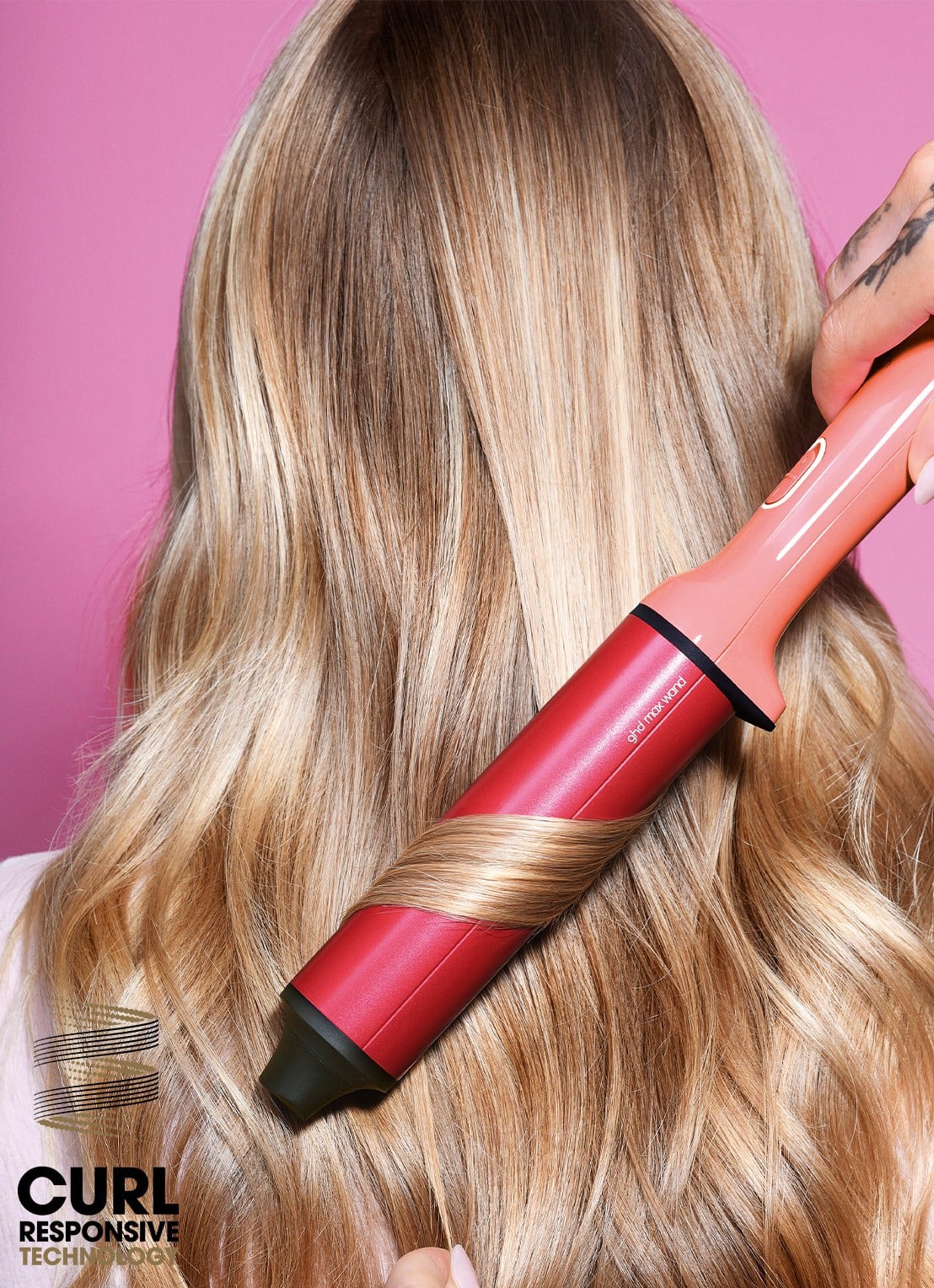 ghd Chronos Curve Max Wand - Krultang  - detail 5 koraal