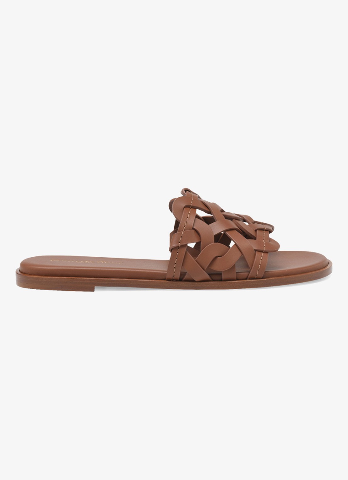 Gianvito Rossi Amalfi slipper van kalfsleer - voorkant bruin