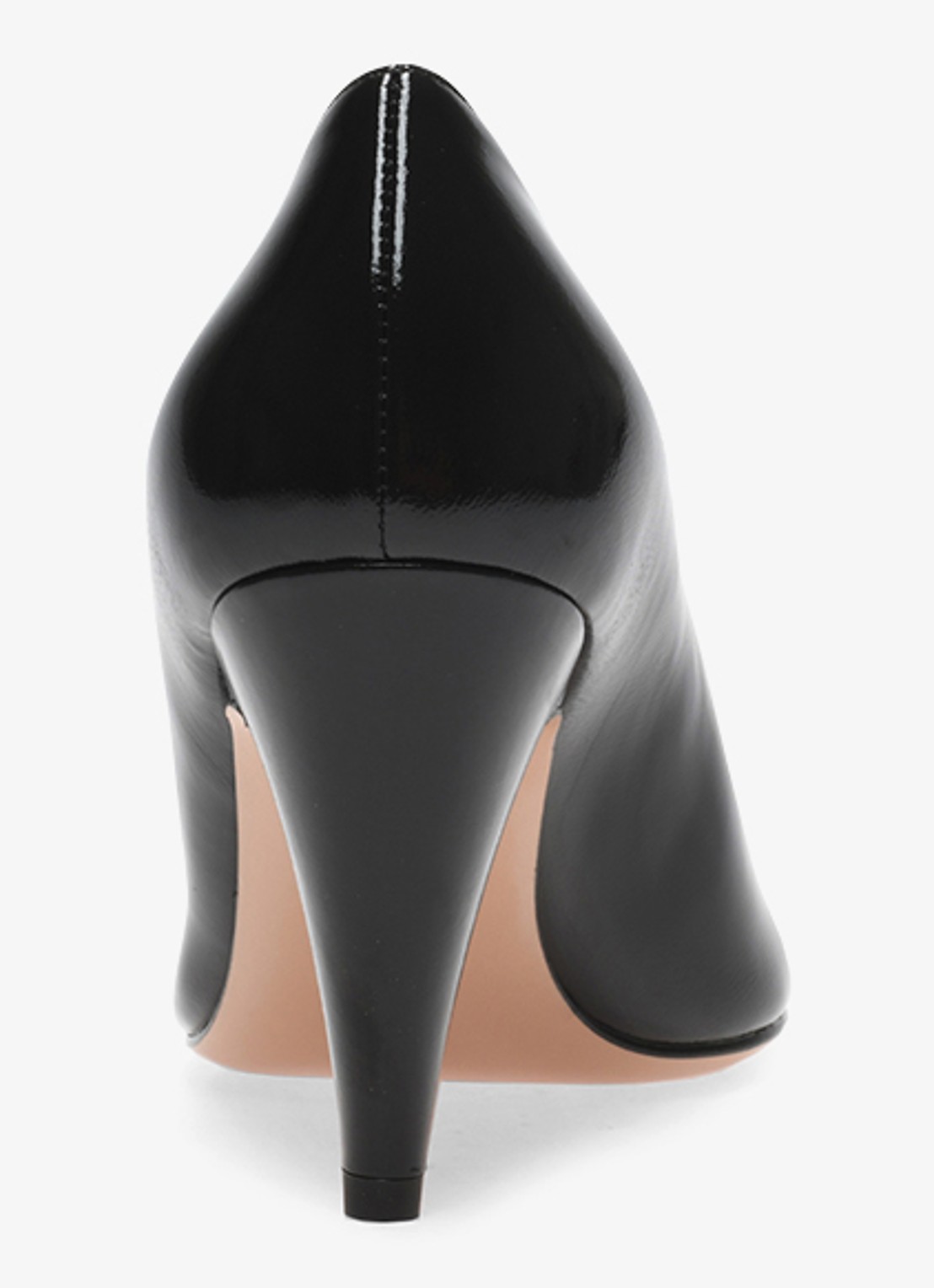 Gianvito Rossi Amelia pump van leer met lakfinish - detail 2 zwart