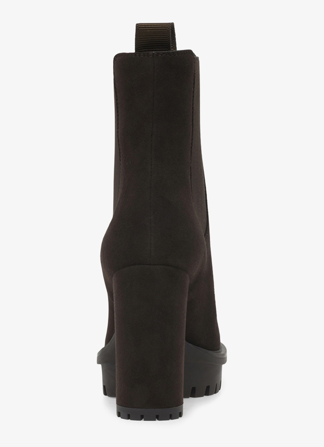 Gianvito Rossi Barry chelsea boot van suède - achterkant donkerbruin
