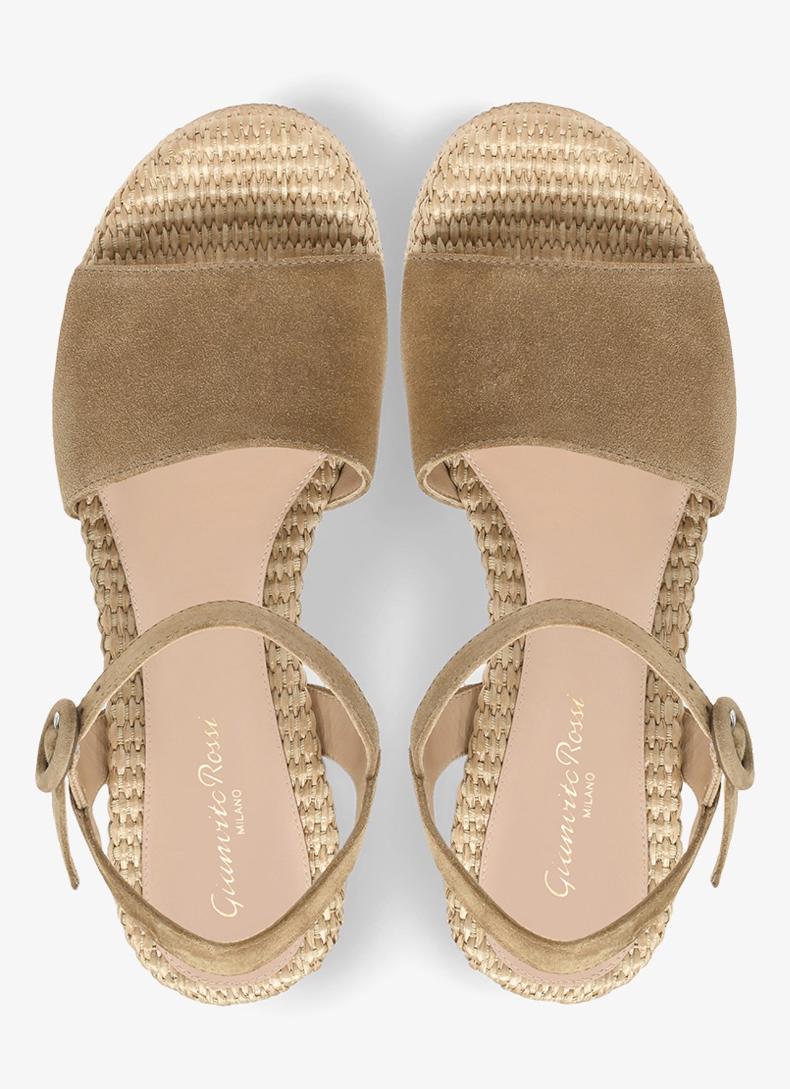 Gianvito Rossi Carol sandalette van suède - detail 3 camel