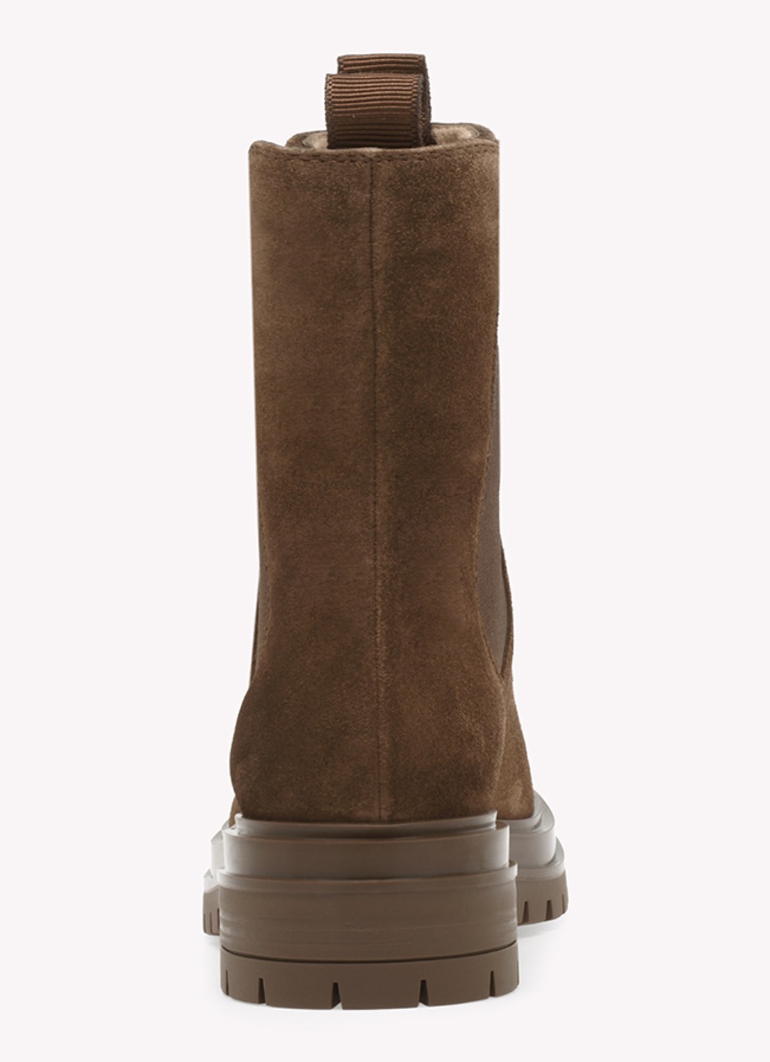 Gianvito Rossi Chester chelsea boot van suède - detail 2 bruin
