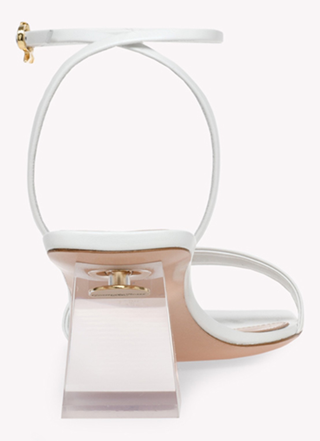 Gianvito Rossi Cosmic sandalette van leer - detail 2 wit