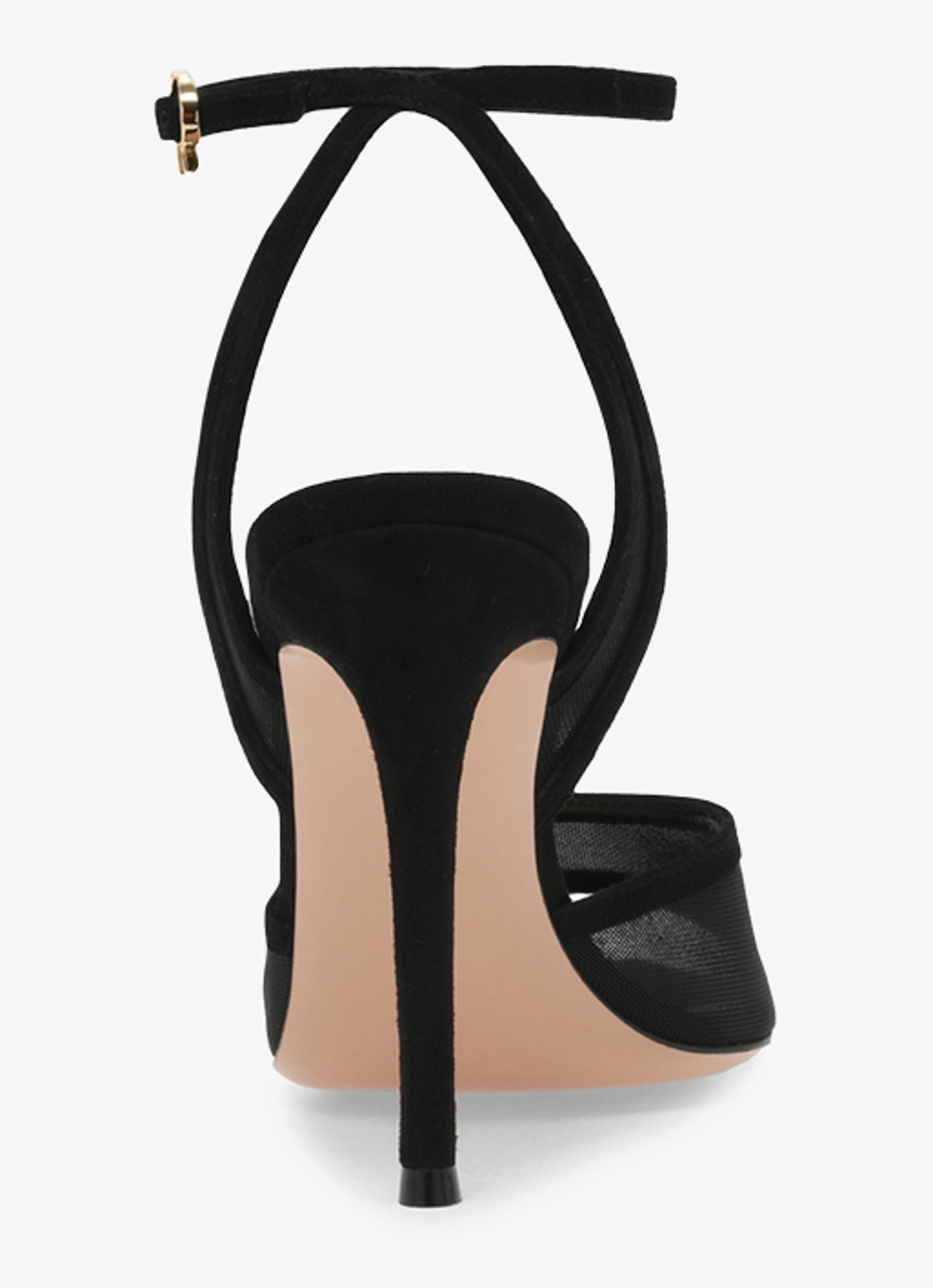 Gianvito Rossi Dorotea sandalette van suède - achterkant 2 zwart