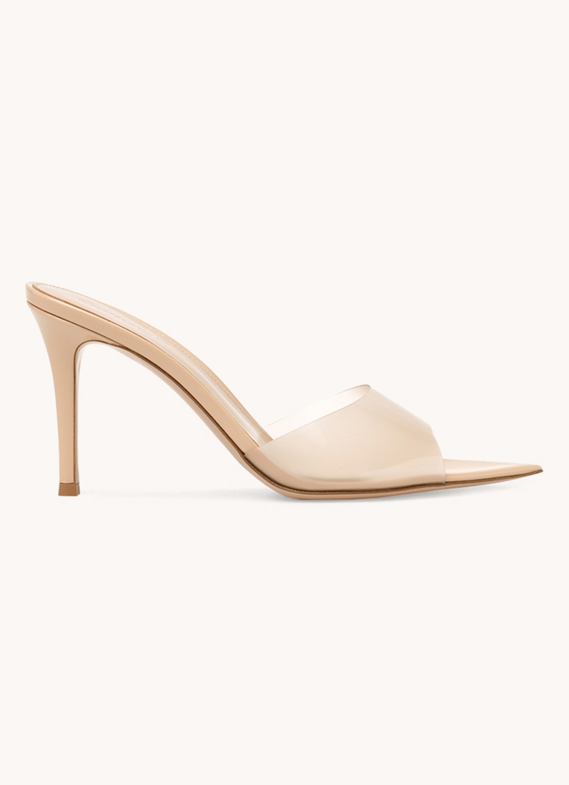Gianvito Rossi Elle 85 muiltje  - voorkant 3 donkerbeige