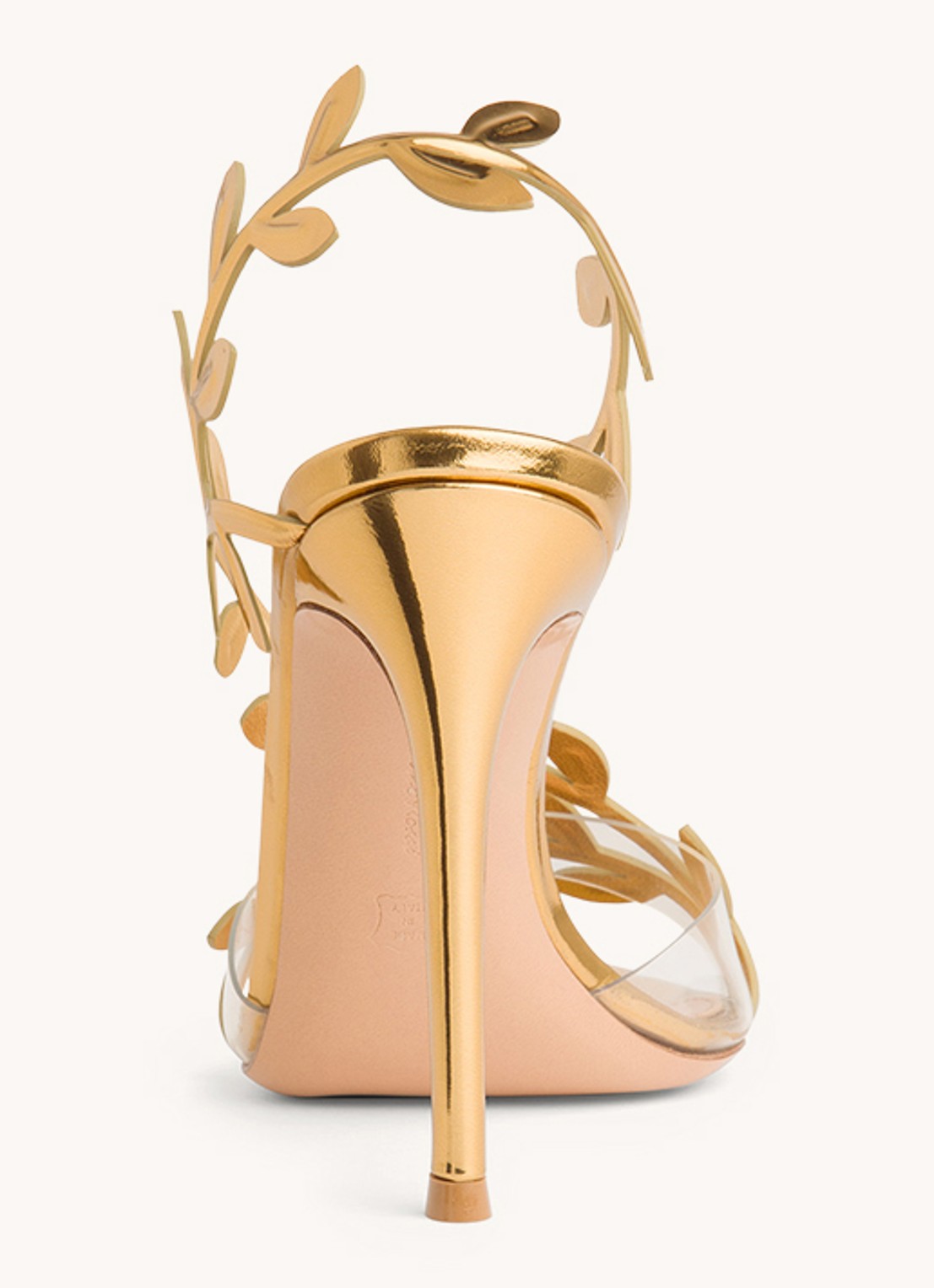 Gianvito Rossi Flavia sandalette van kalfsleer - detail 4 goud