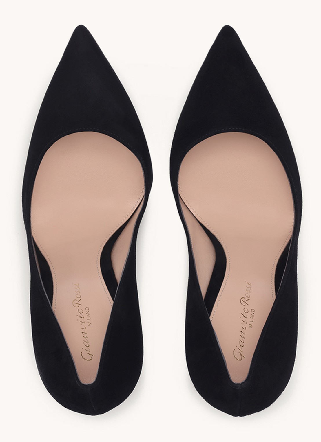Gianvito Rossi Gianvito 105 pump van suède - detail 3 zwart