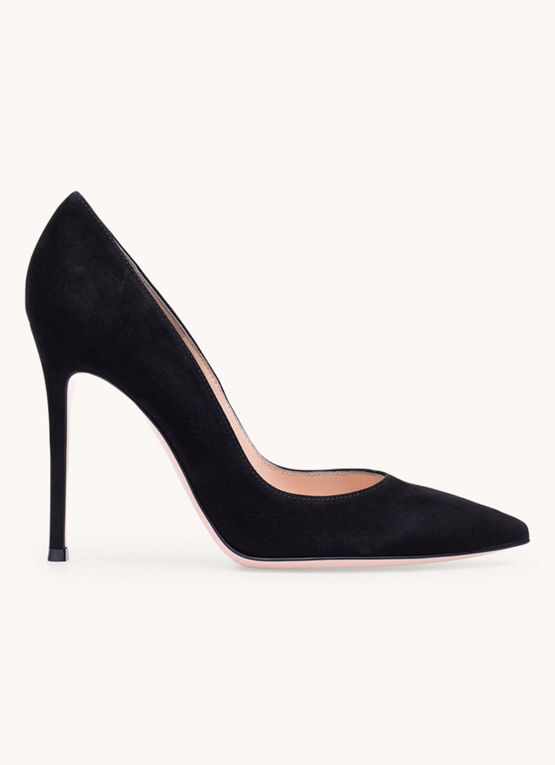 Gianvito Rossi Gianvito 105 pump van suède - voorkant zwart