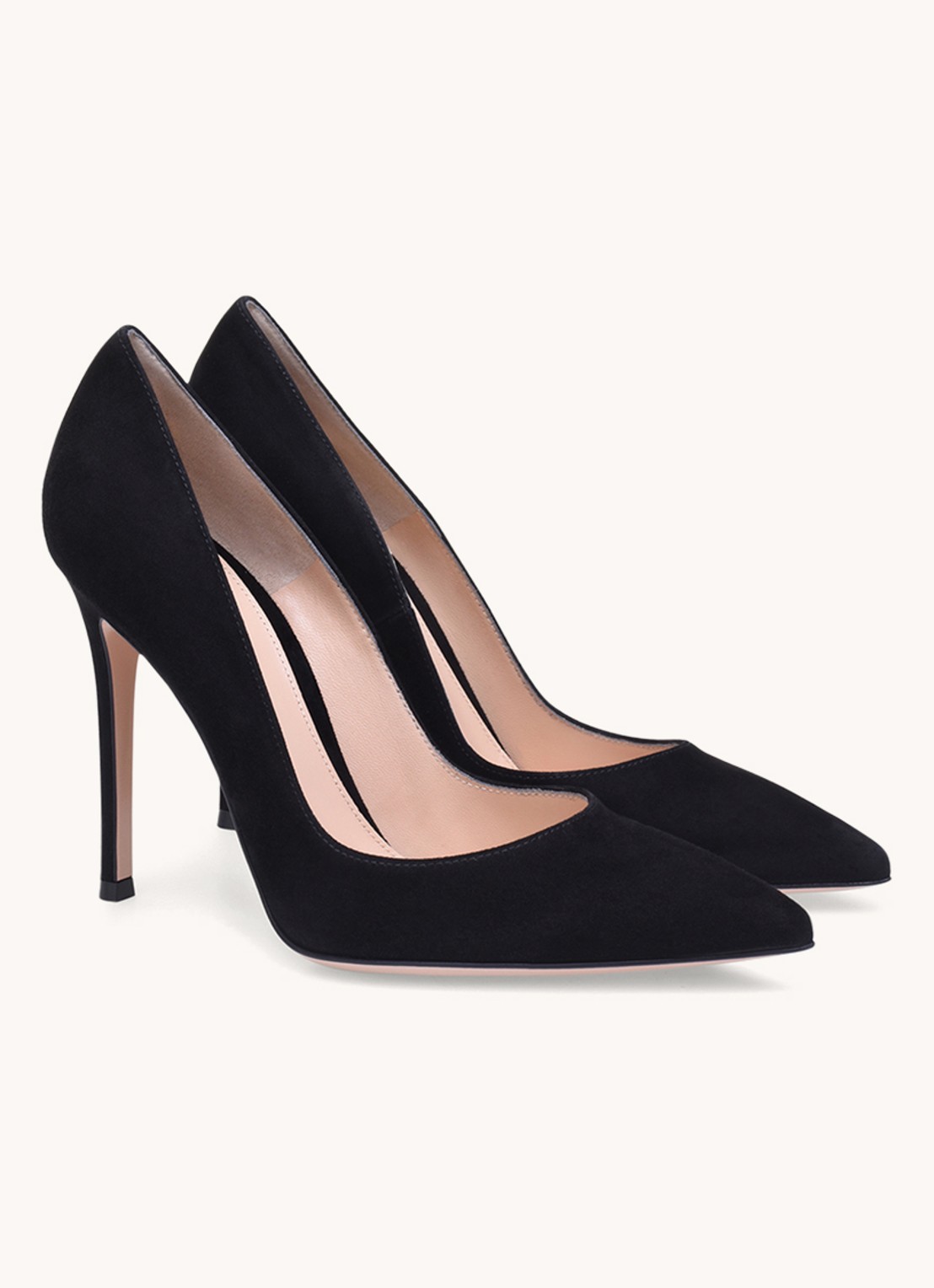 Gianvito Rossi Gianvito 105 pump van suède - voorkant 2 zwart