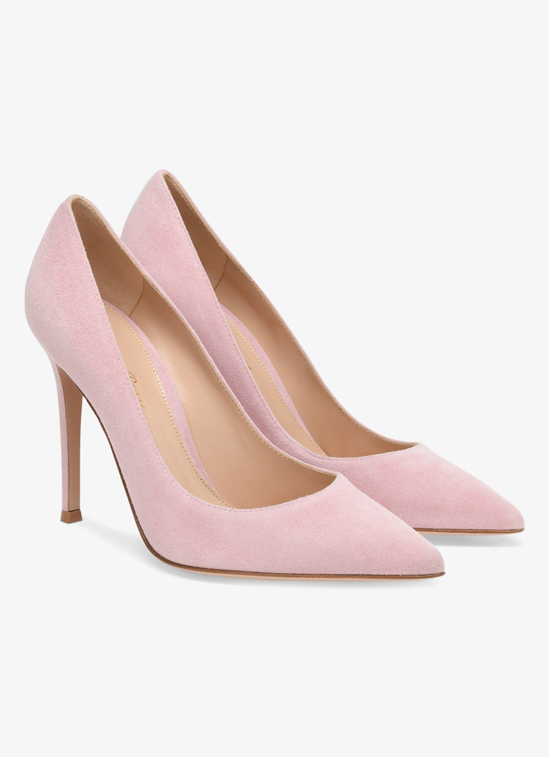 Gianvito Rossi Gianvito 105 pump van suède - voorkant 2 roze