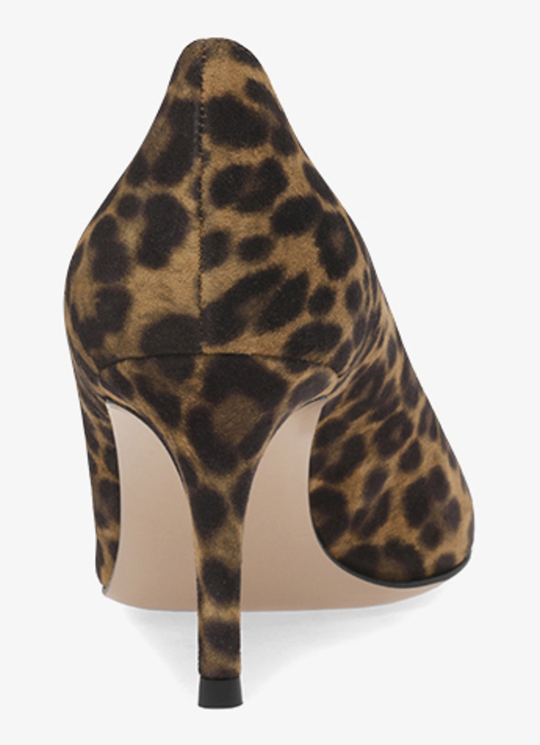 Gianvito Rossi Gianvito 70 pump van suède met panterprint - achterkant 4 bruin
