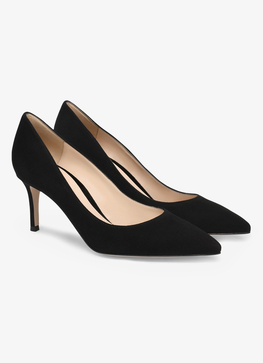 Gianvito Rossi Gianvito 70 pump van suède - voorkant 2 zwart
