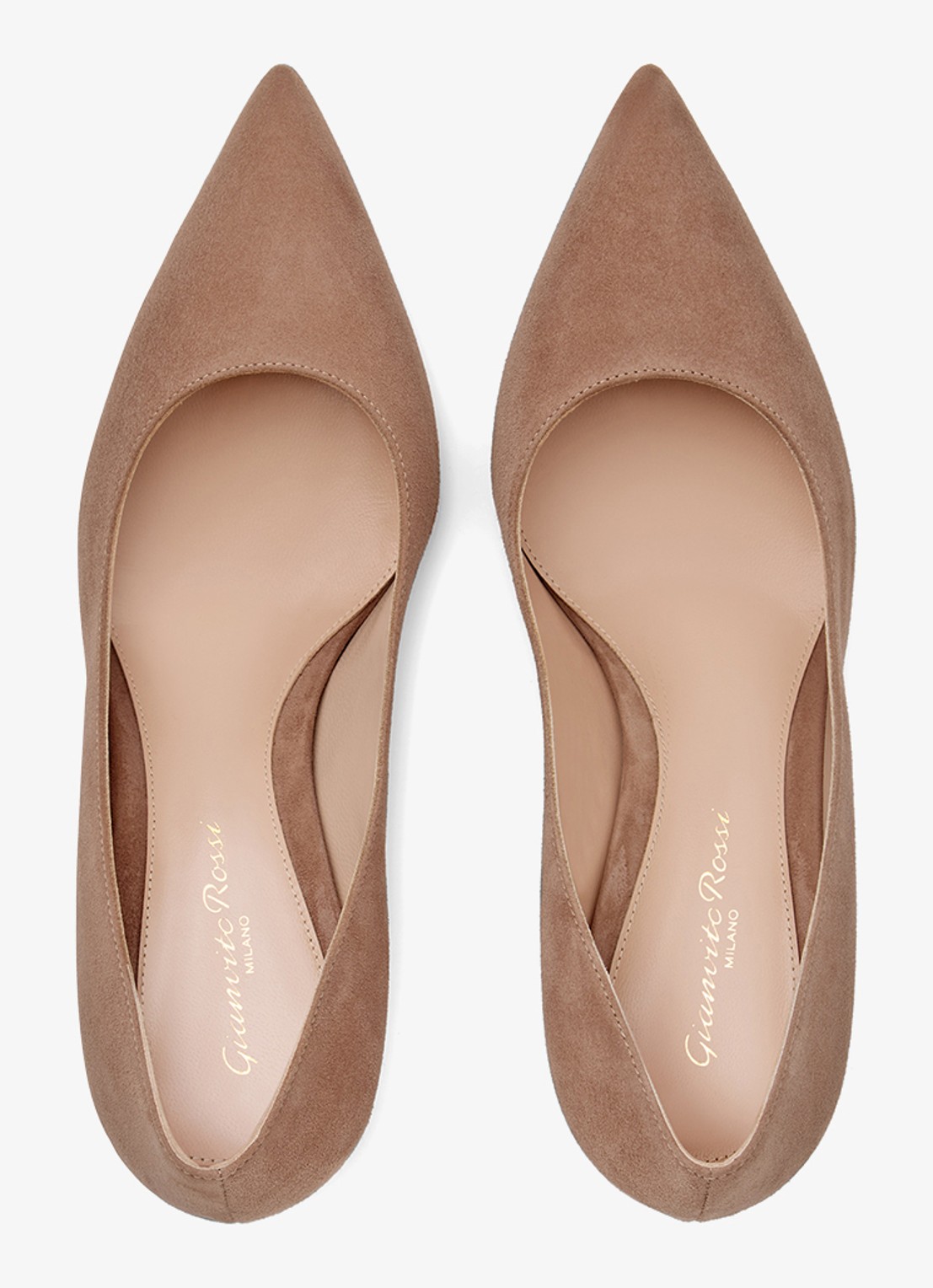 Gianvito Rossi Gianvito 70 pump van suède - detail 2 beige