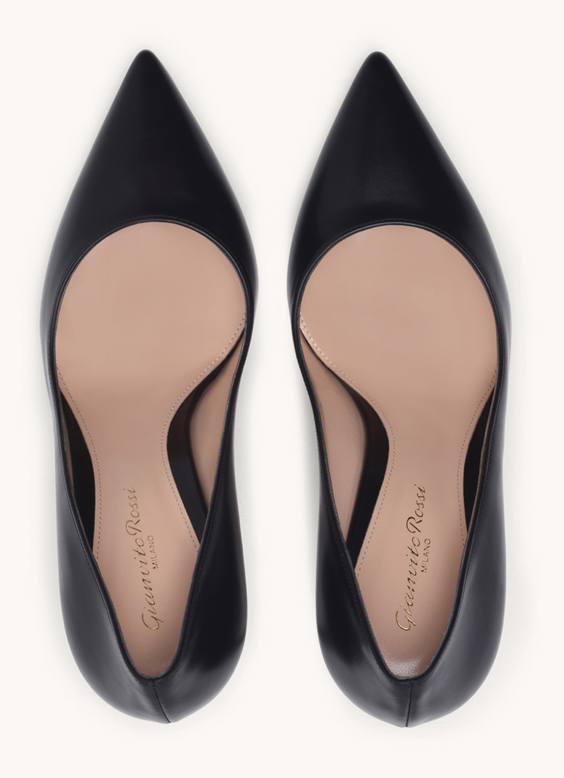 Gianvito Rossi Gianvito 85 pump van kalfsleer  - achterkant zwart