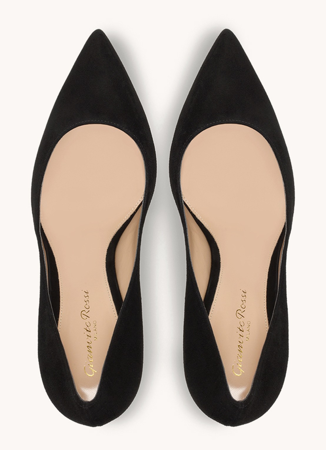 Gianvito Rossi Gianvito 85 pump van suède - detail zwart