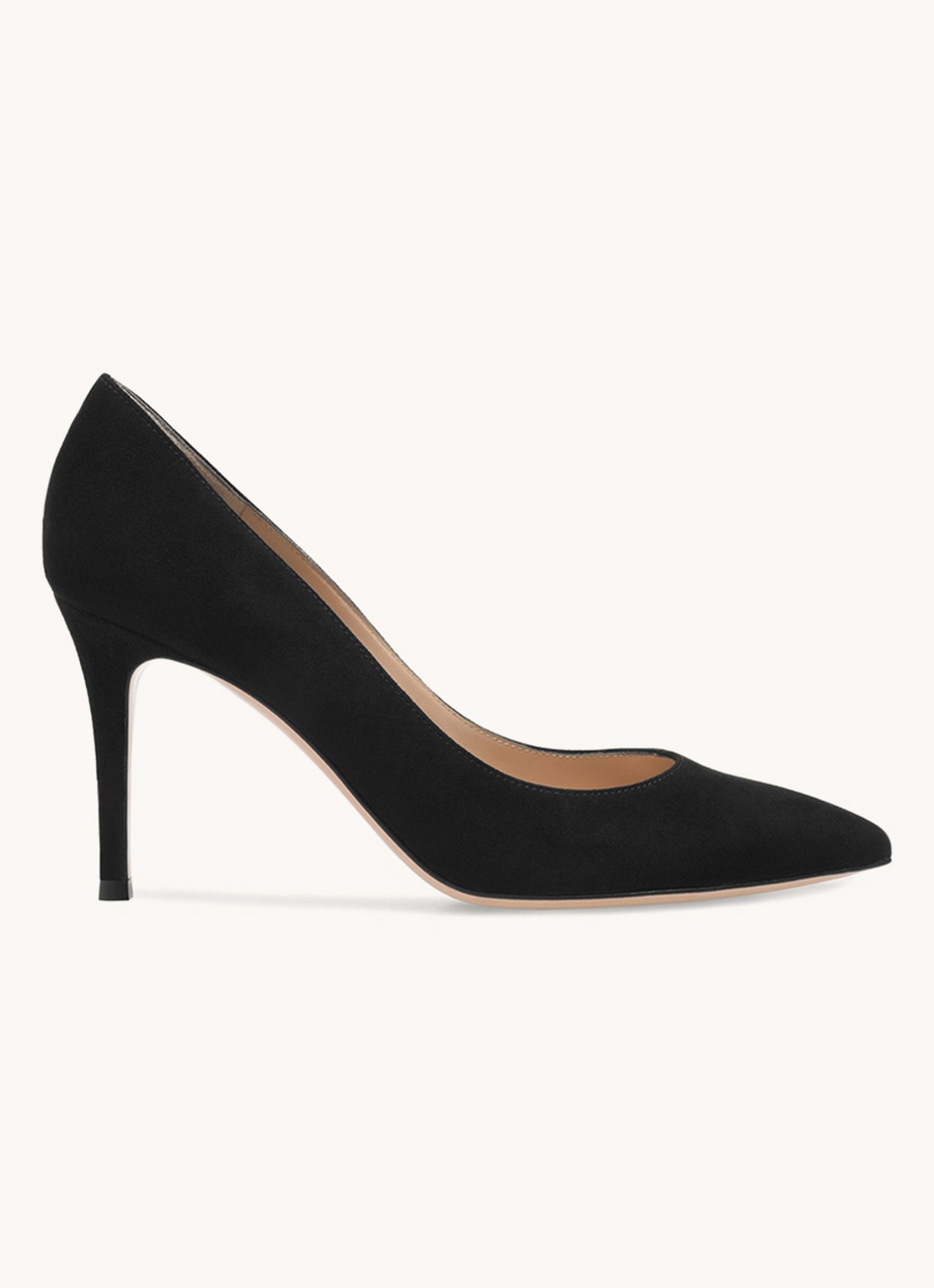 Gianvito Rossi Gianvito 85 pump van suède - voorkant 3 zwart