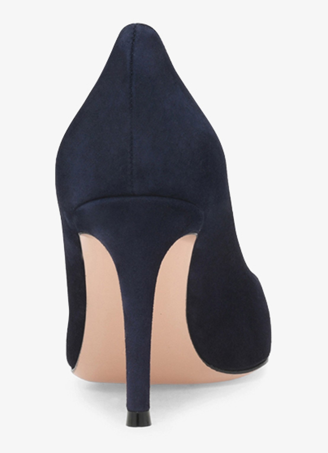 Gianvito Rossi Gianvito 85 pump van suède - achterkant donkerblauw