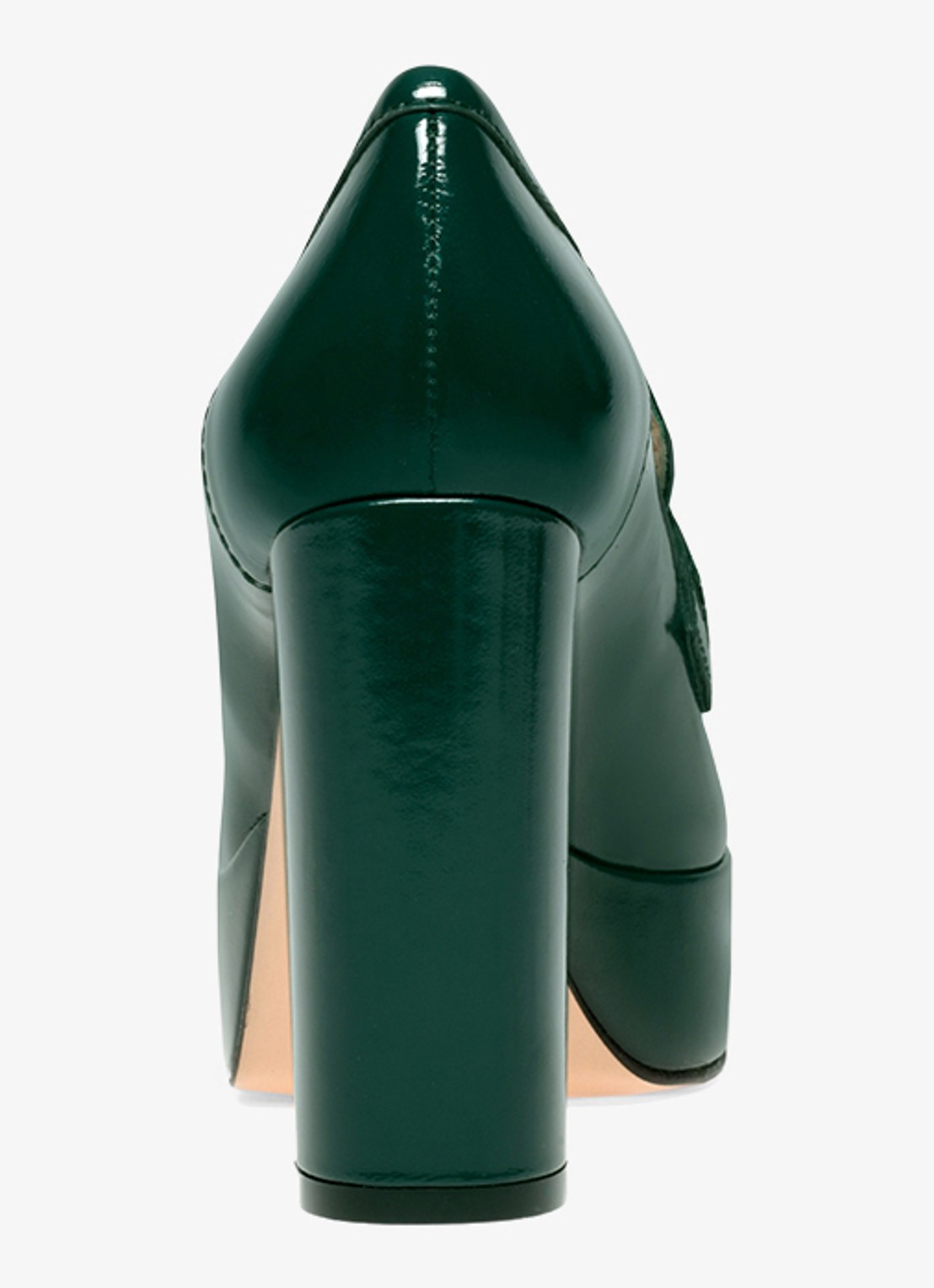 Gianvito Rossi Hadden mocassin van leer met lakfinish - achterkant 2 donkergroen