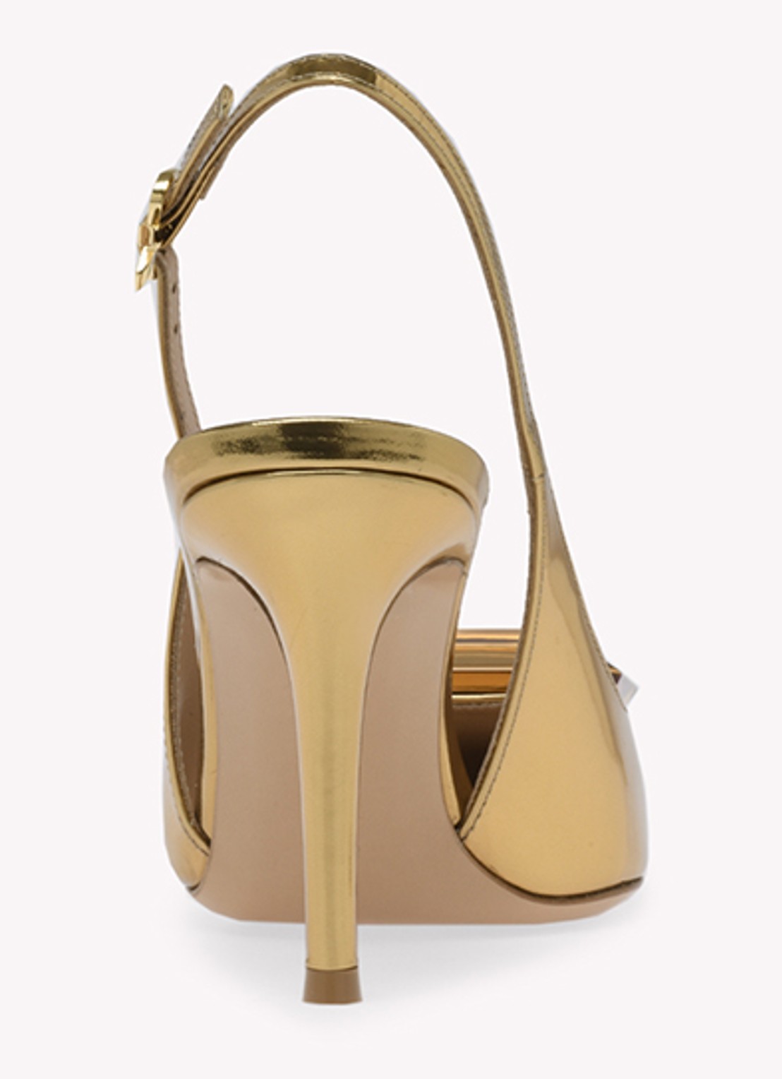 Gianvito Rossi Jaipur slingback van kalfsleer  - detail 4 goud