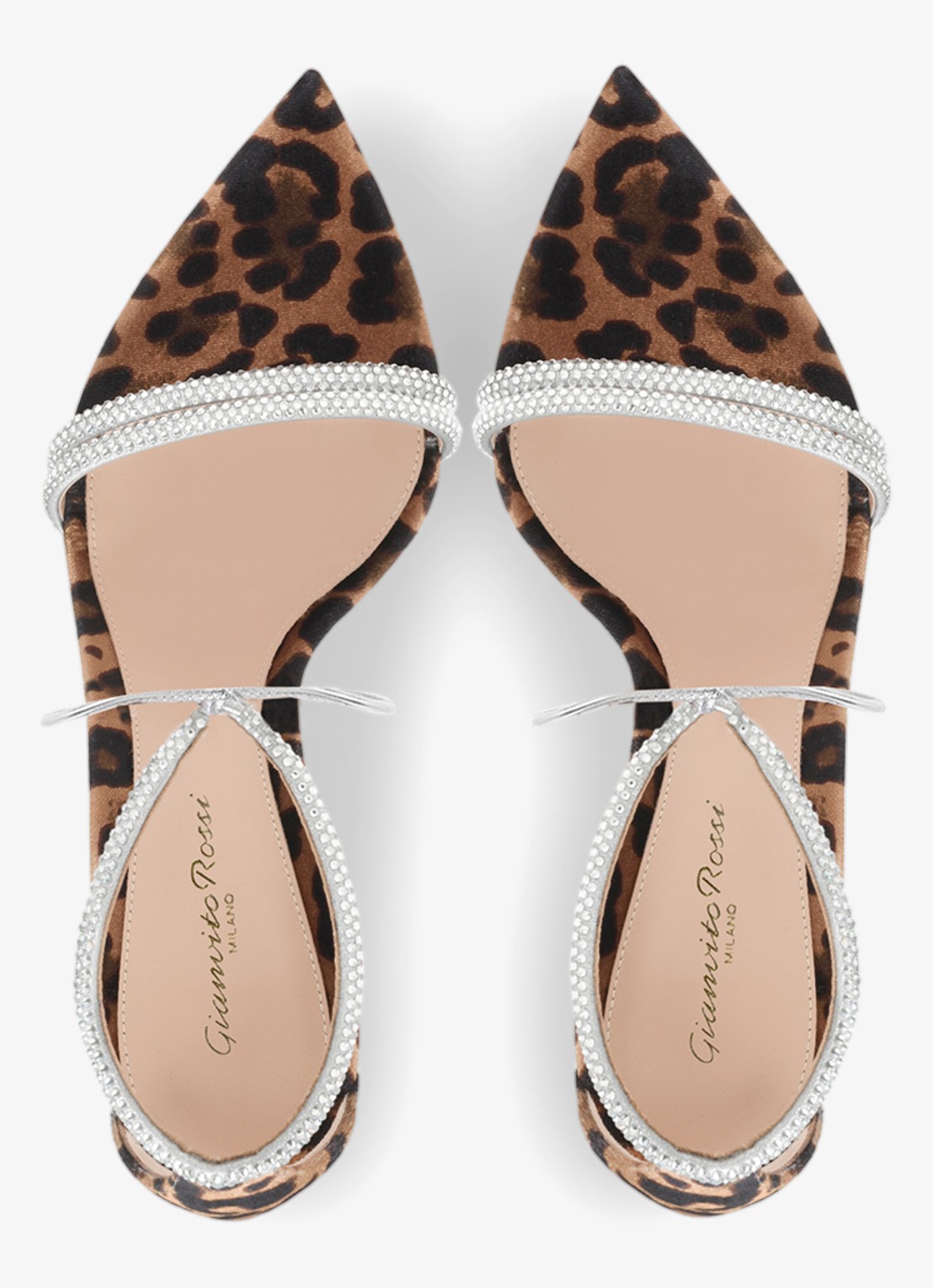 Gianvito Rossi Montecarlo sandalette met leren details en strass - detail bruin