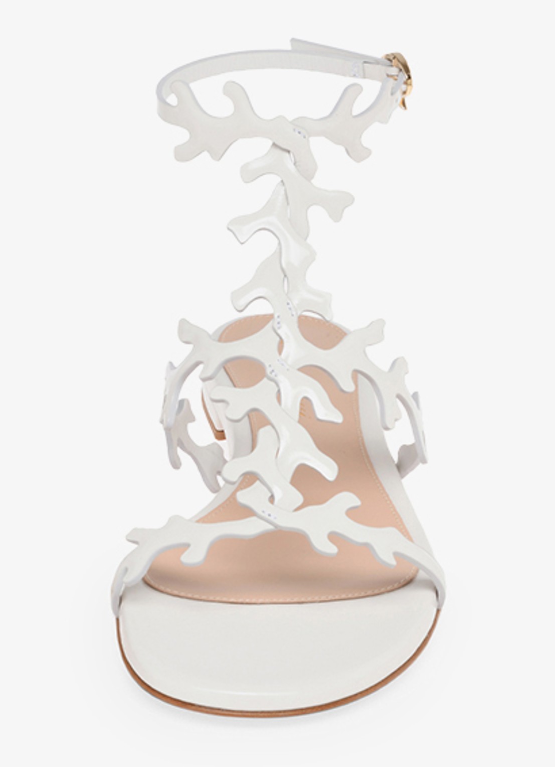 Gianvito Rossi Ocean sandaal van leer - detail 4 wit