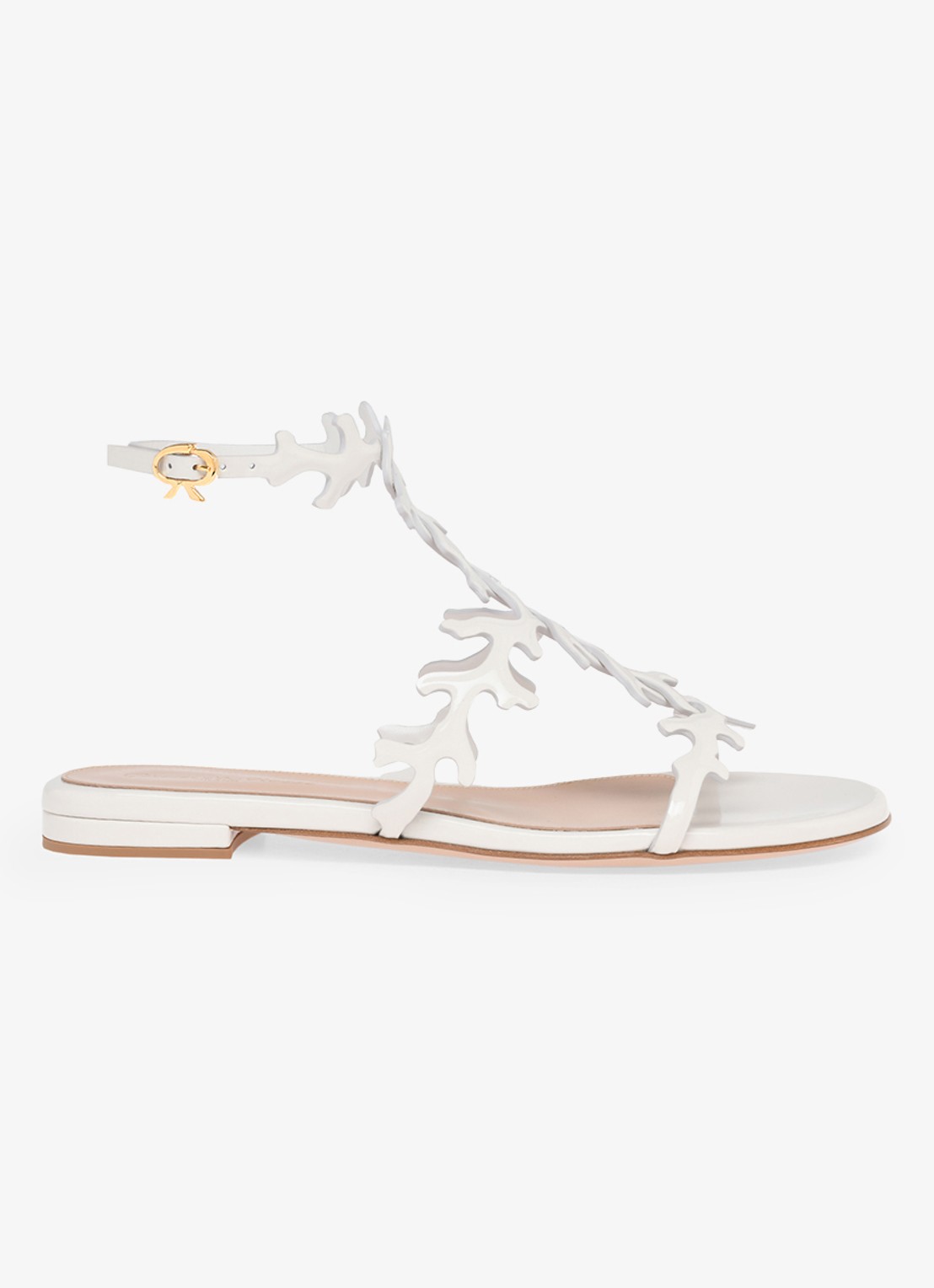 Gianvito Rossi Ocean sandaal van leer - voorkant wit