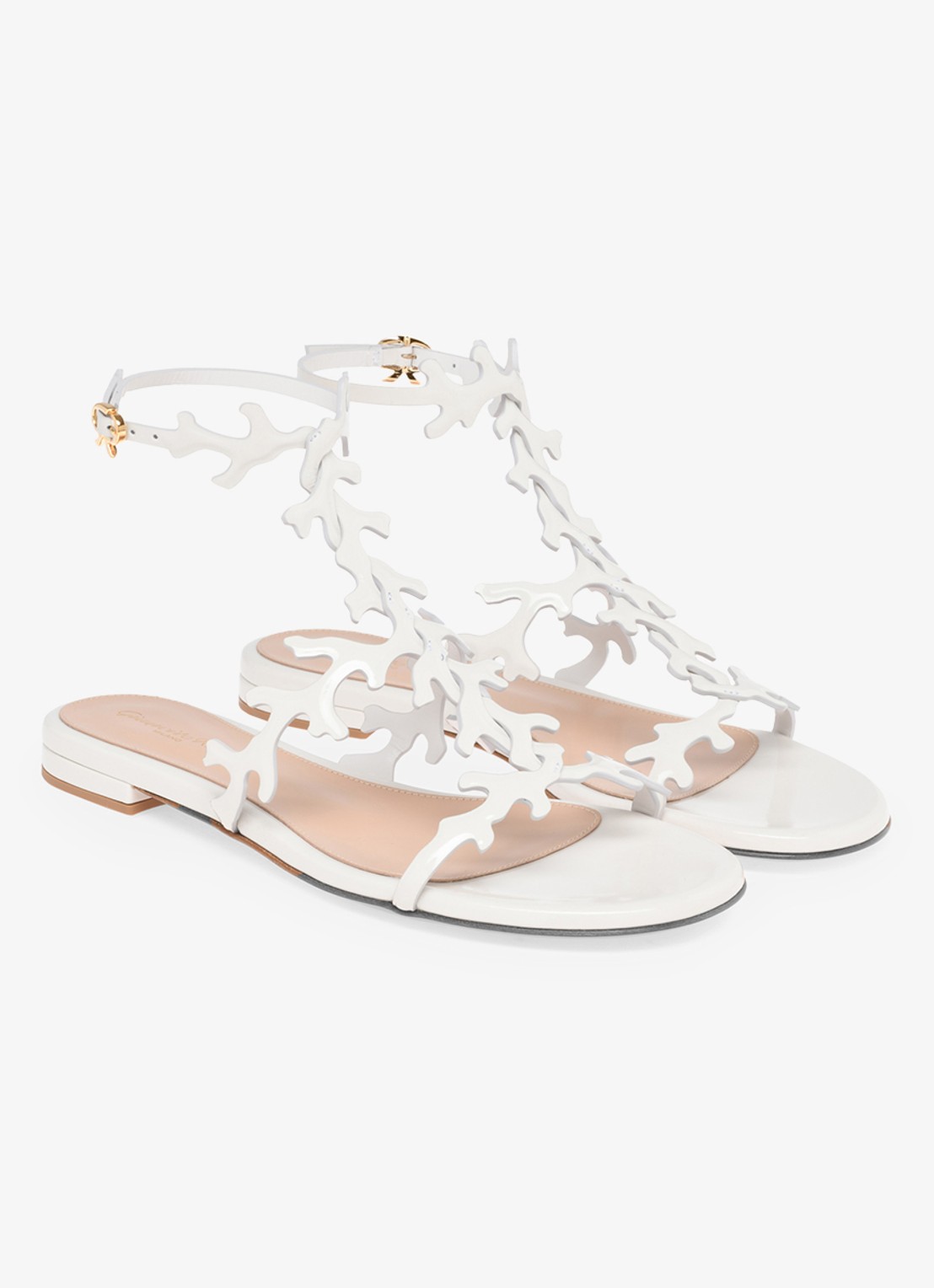 Gianvito Rossi Ocean sandaal van leer - voorkant 2 wit