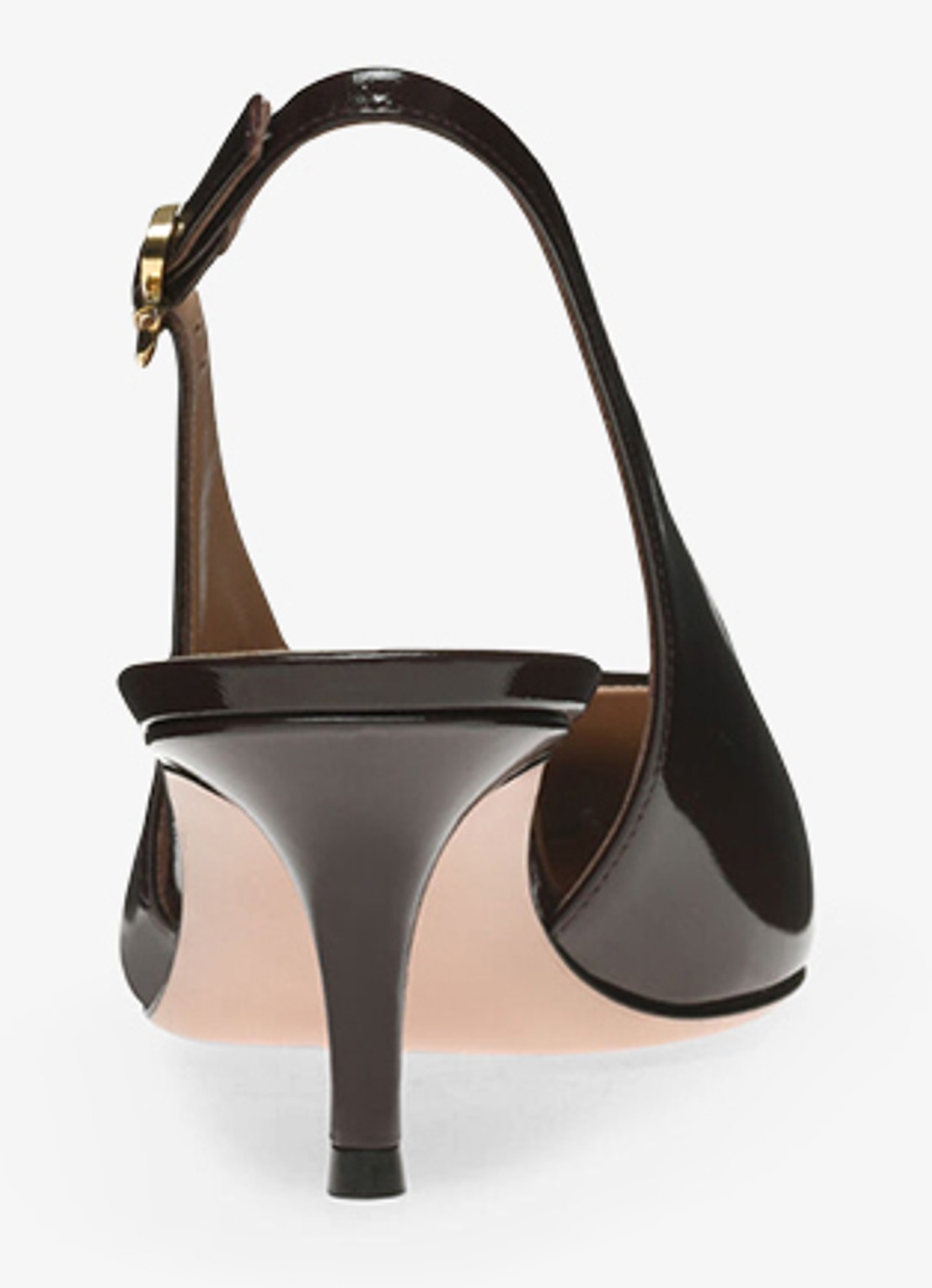 Gianvito Rossi Robbie Sling 55 slingback van lakleer - achterkant zwart