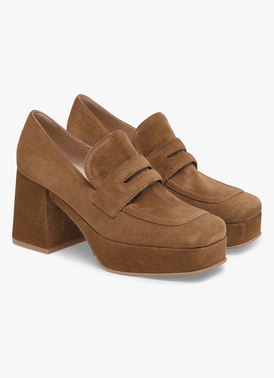Gianvito Rossi Rouen 45 mocassin van suède - voorkant 4 bruin
