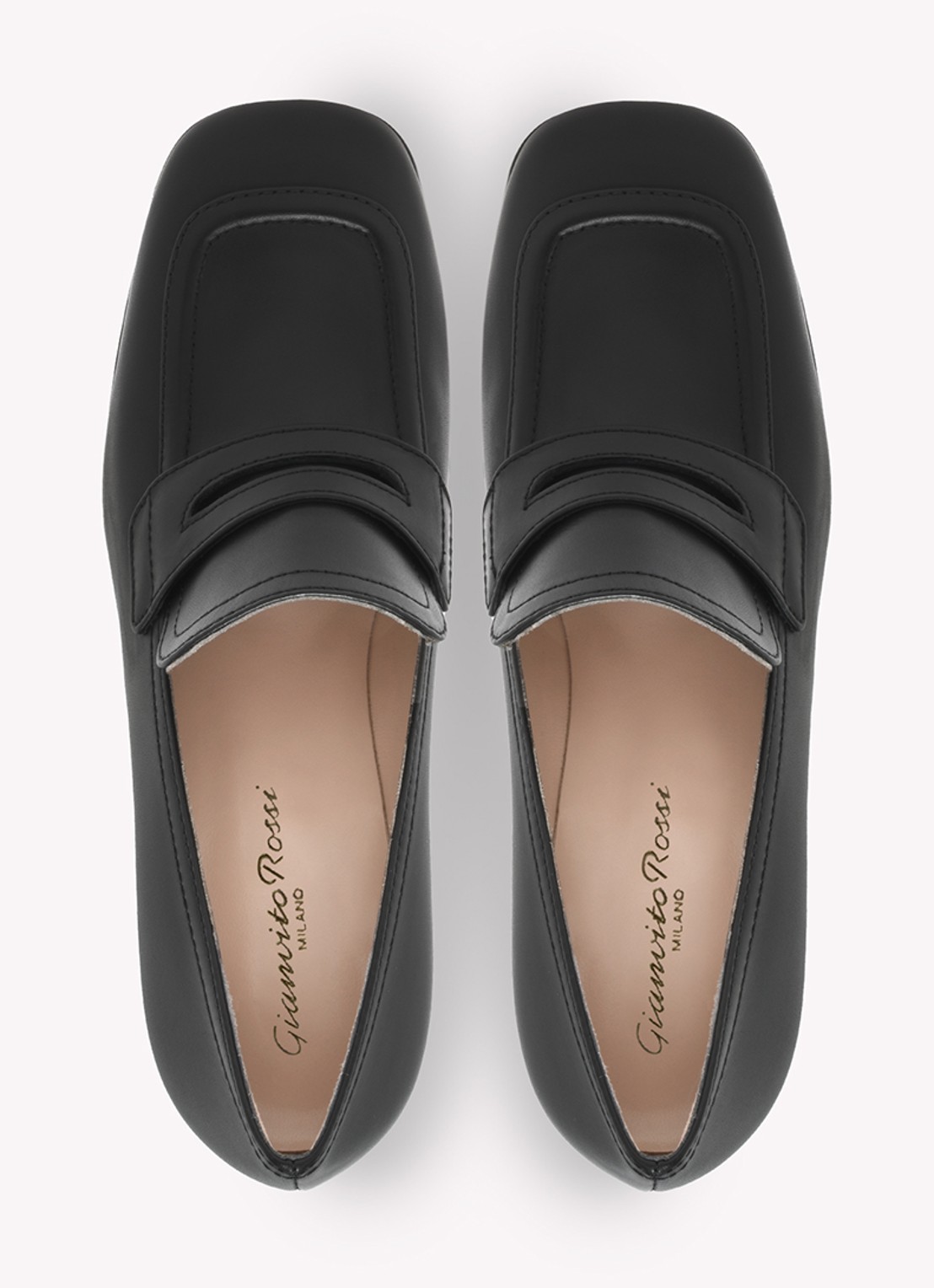 Gianvito Rossi Rouen pump van kalfsleer - achterkant 4 zwart