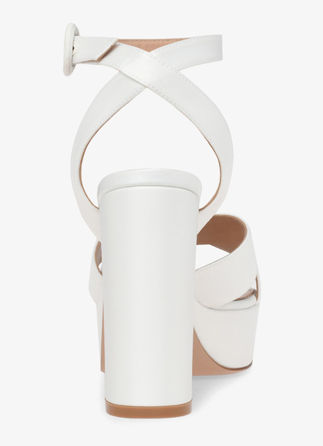 Gianvito Rossi Sabrina sandalette van satijn - achterkant wit