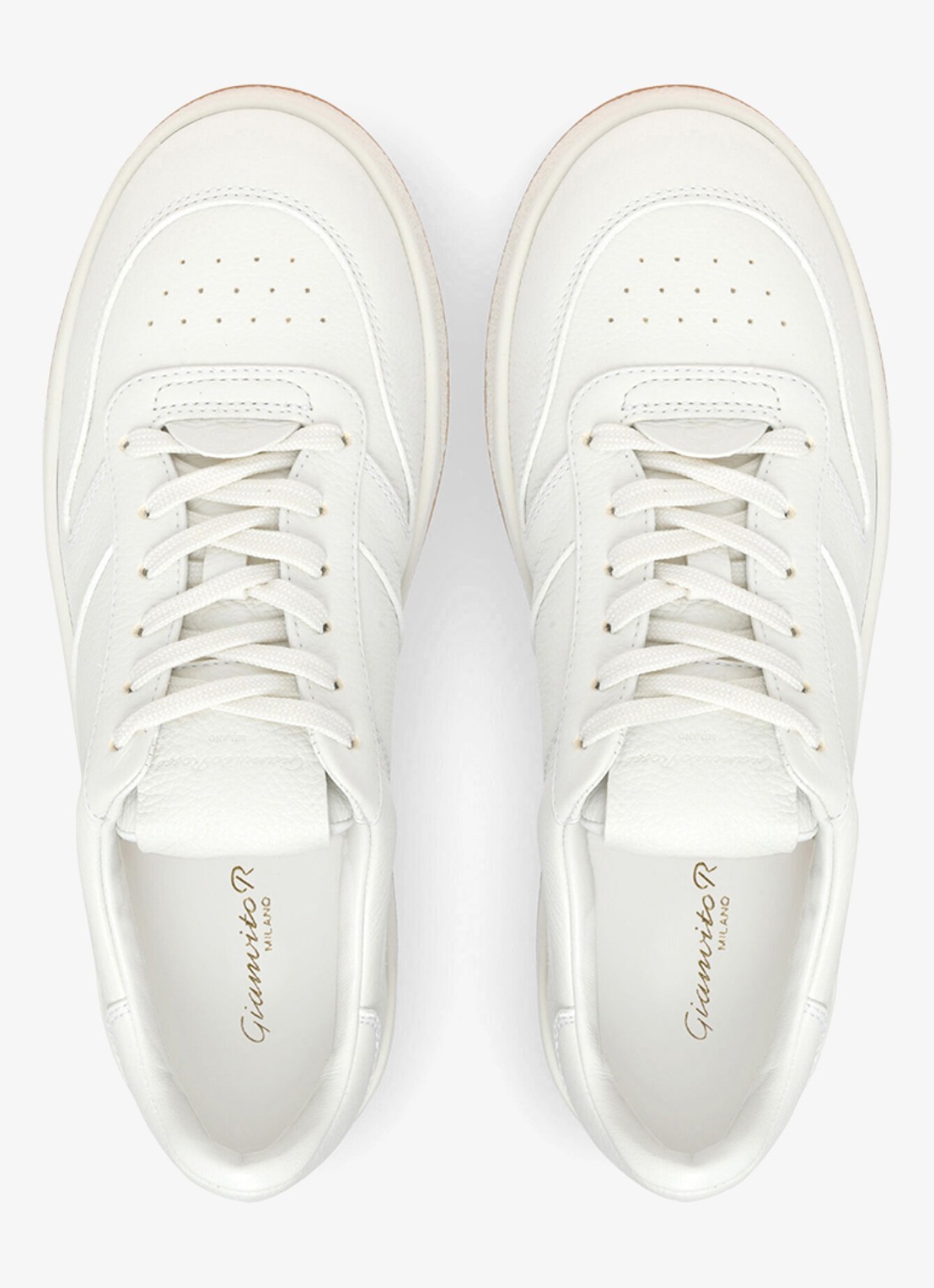 Gianvito Rossi Slam sneaker van kalfsleer - detail 4 wit