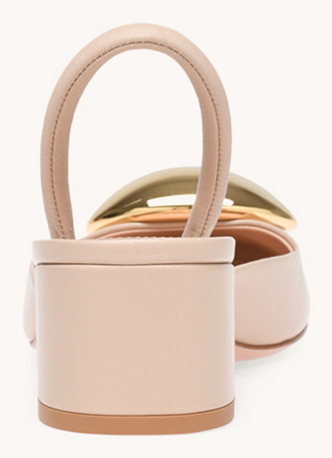 Gianvito Rossi Sphera 45 slingback van lamsleer - detail 2 creme