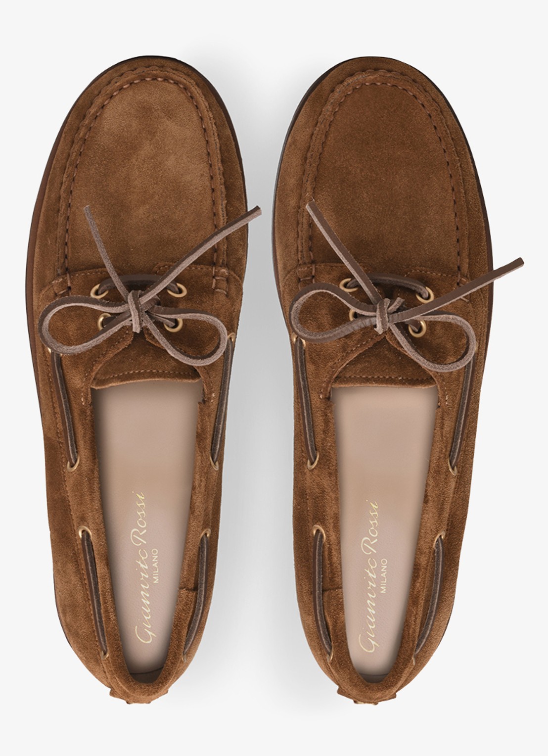 Gianvito Rossi Vandée moccasin van suède - detail 4 bruin