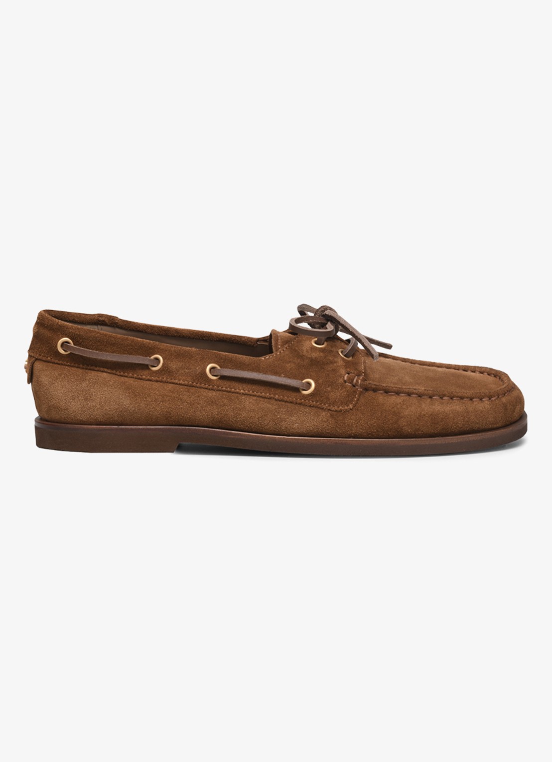 Gianvito Rossi Vandée moccasin van suède - voorkant 2 bruin