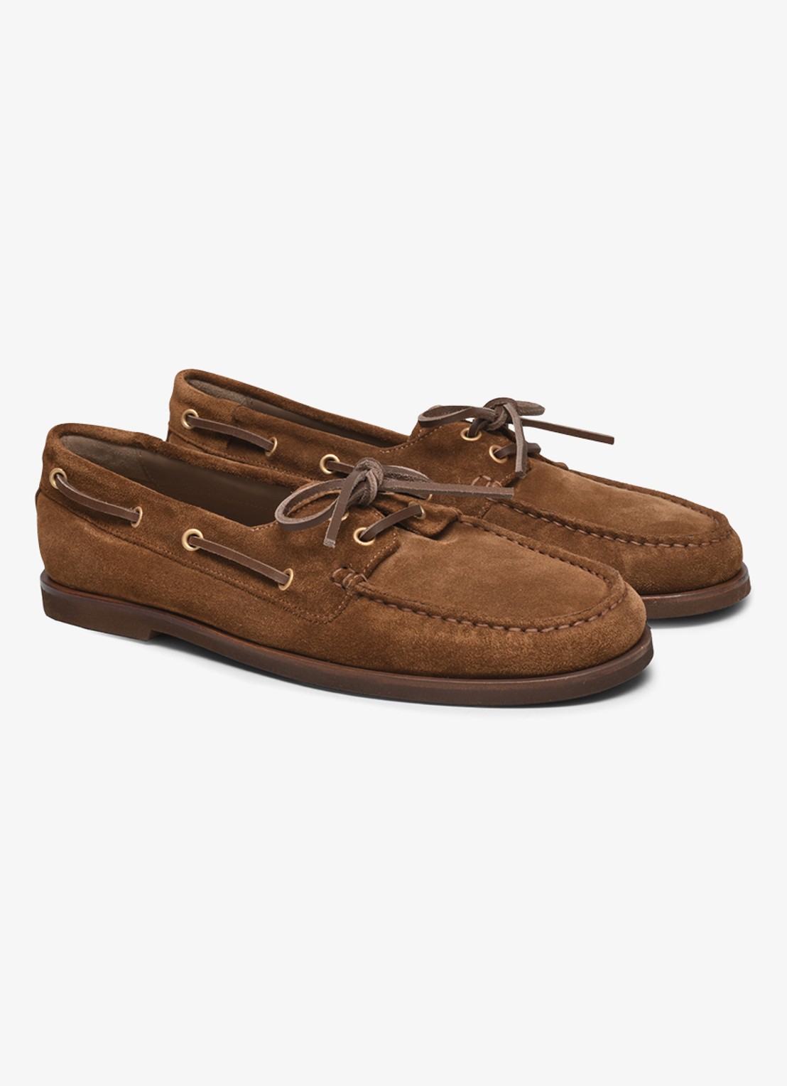 Gianvito Rossi Vandée moccasin van suède - voorkant 3 bruin