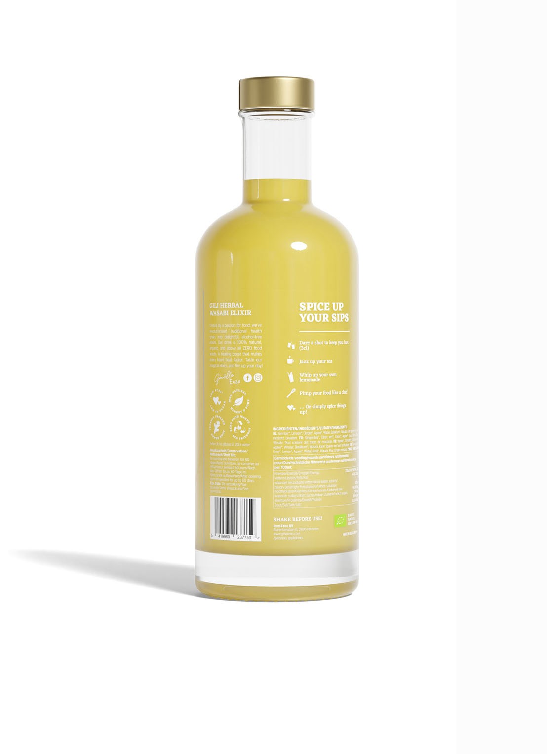 GiLi Kruidige Wasabi Elixer 500 ml - achterkant 3 undefined