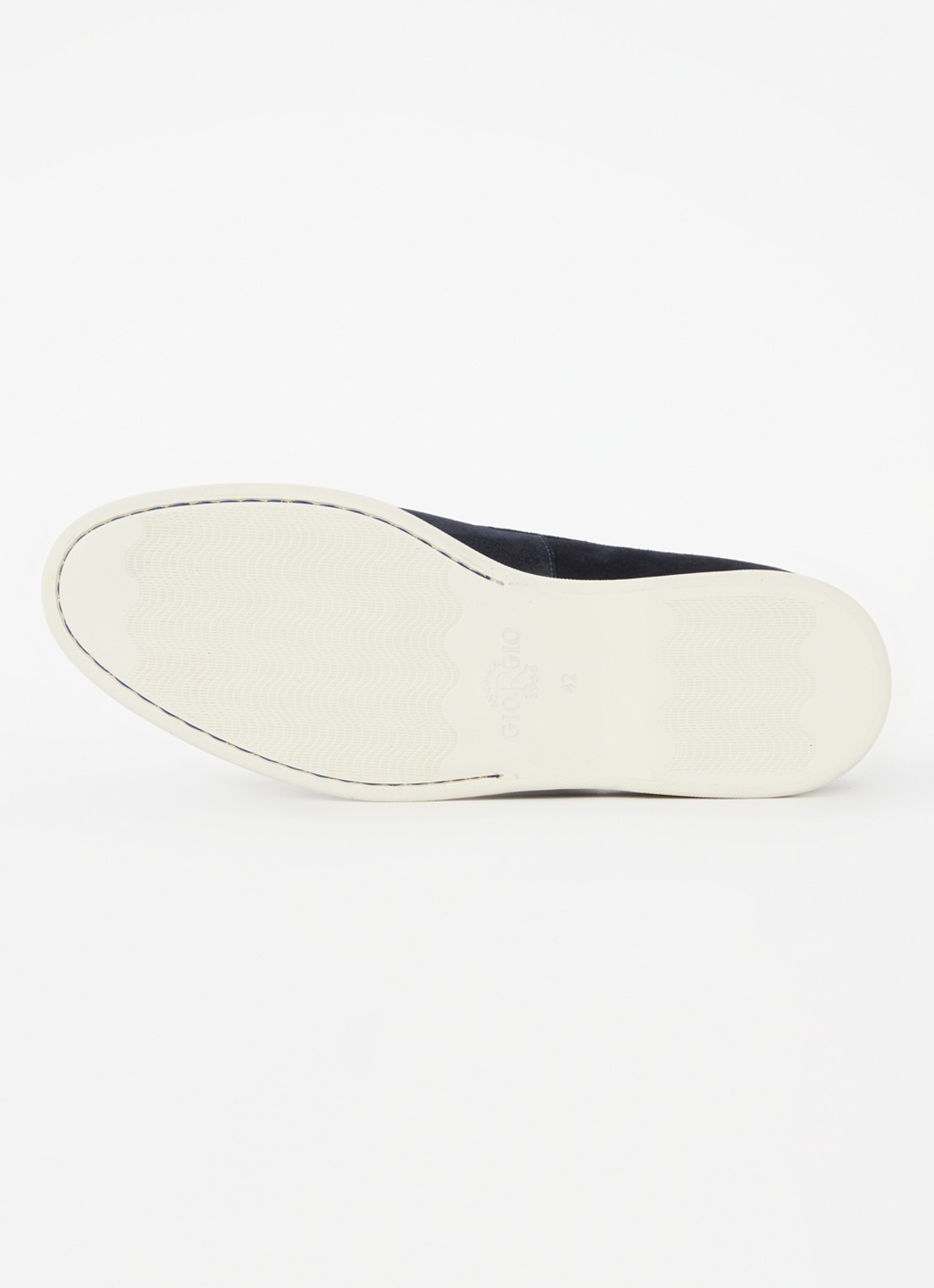 Giorgio Basic slip-on van suède - detail 3 donkerblauw