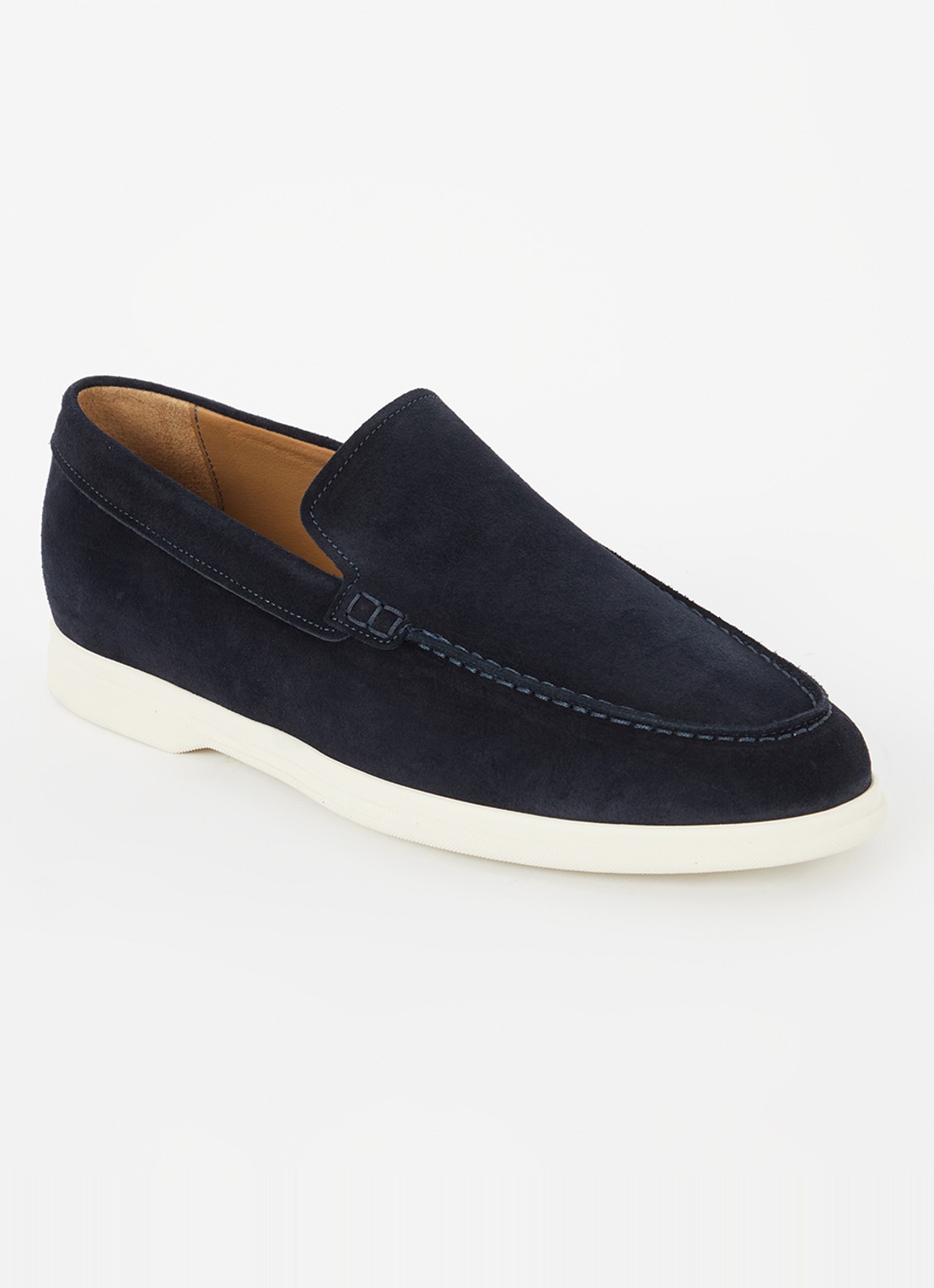 Giorgio Basic slip-on van suède - voorkant 8 donkerblauw