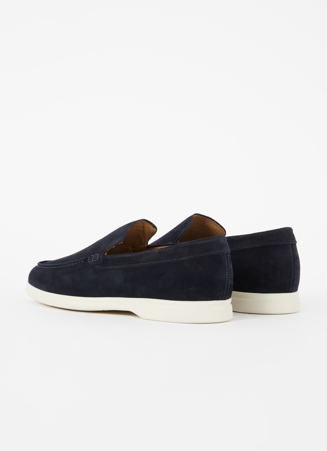 Giorgio Basic slip-on van suède - achterkant 7 donkerblauw