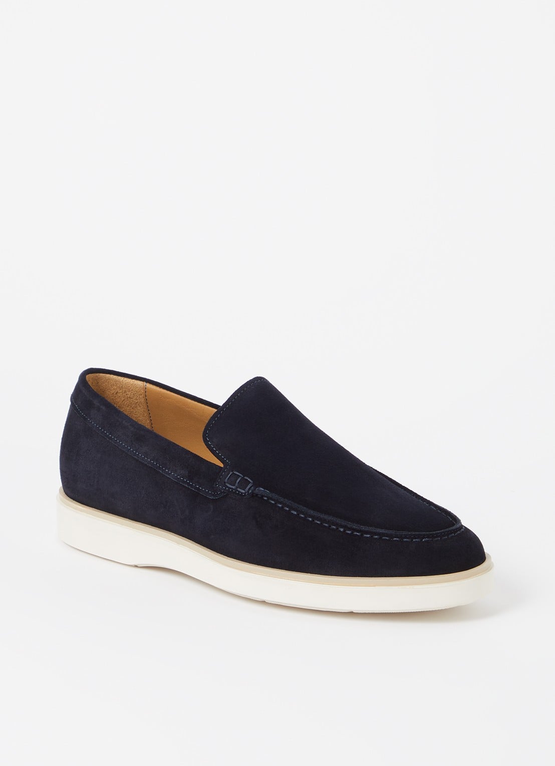 Giorgio Basic slip-on van suède - voorkant donkerblauw