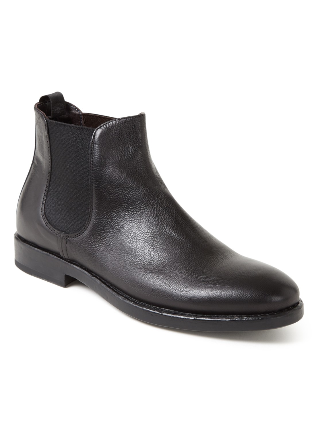 Giorgio Chelsea boot van leer - voorkant zwart