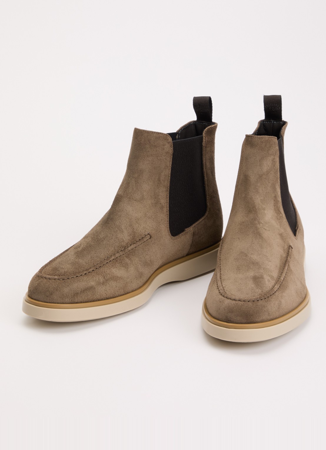 Giorgio Chelsea boot van suède - detail taupe