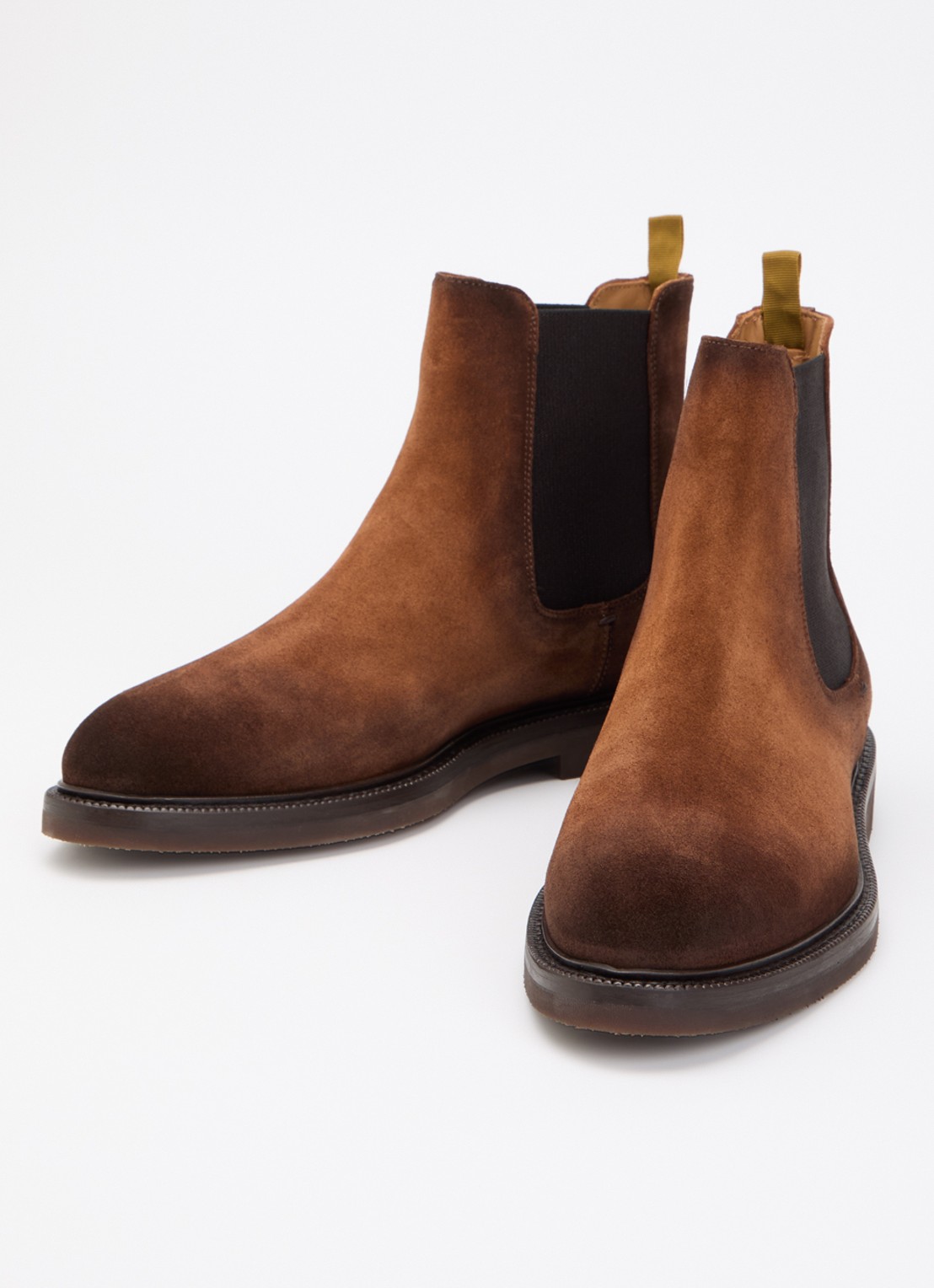 Giorgio Chelsea boot van suède - detail 2 cognac