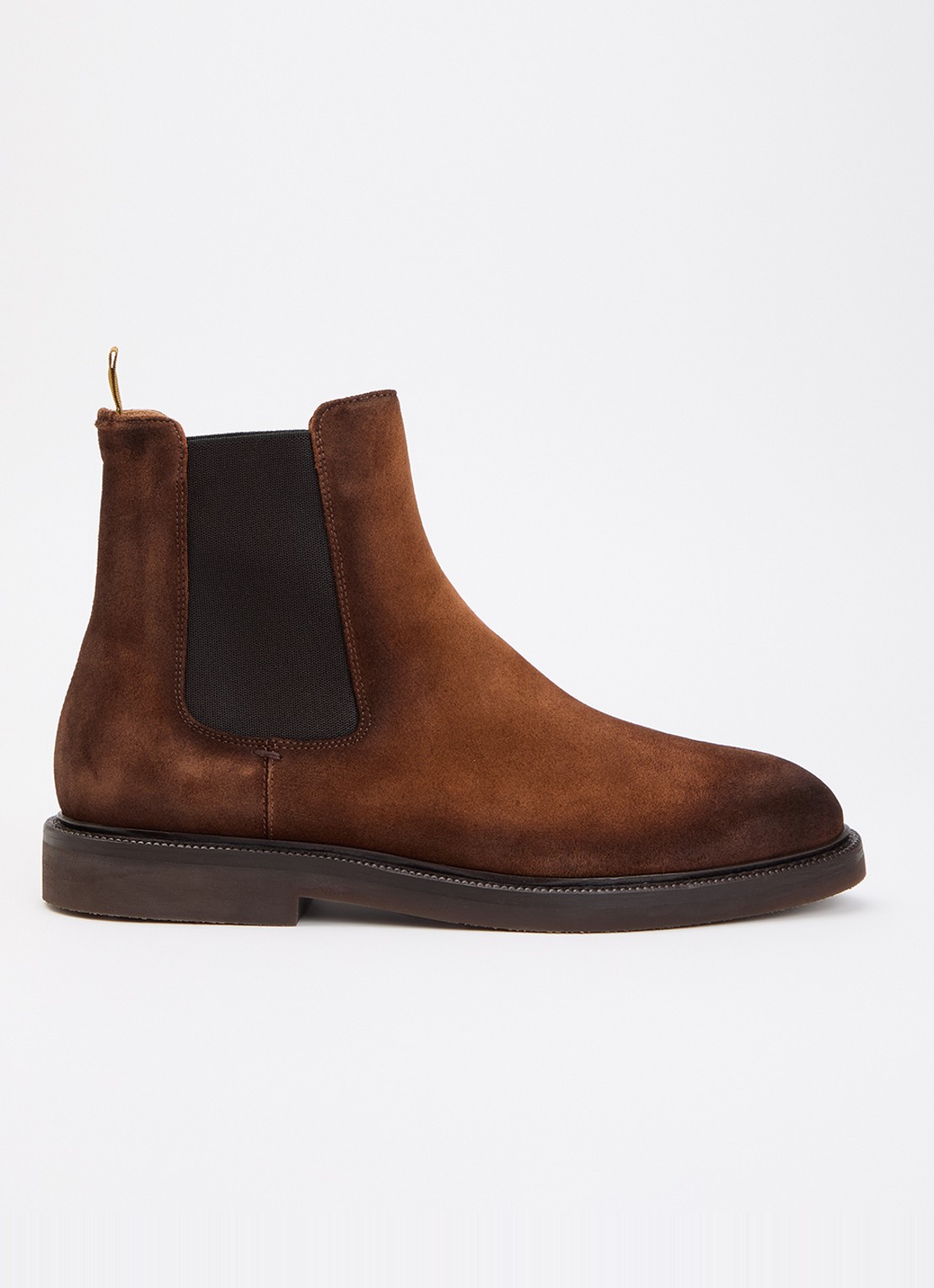 Giorgio Chelsea boot van suède - voorkant cognac